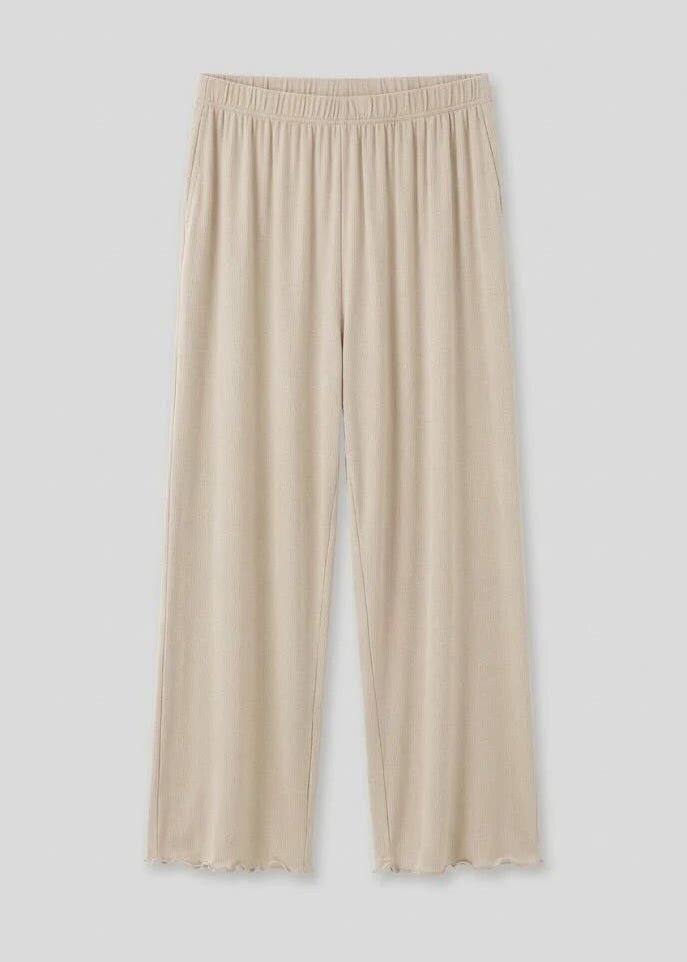 - Ever Lasting - Solid Ruffle V Tank and Long Pants with Cardigan Modal Pajama Set - Pajamas - Ever Lasting