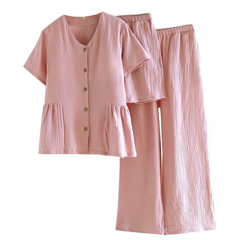 -Ever Lasting - Somnia Shorts & Long-Pant V-Neck Pajama Set / Pink -Pajamas -Ever Lasting
