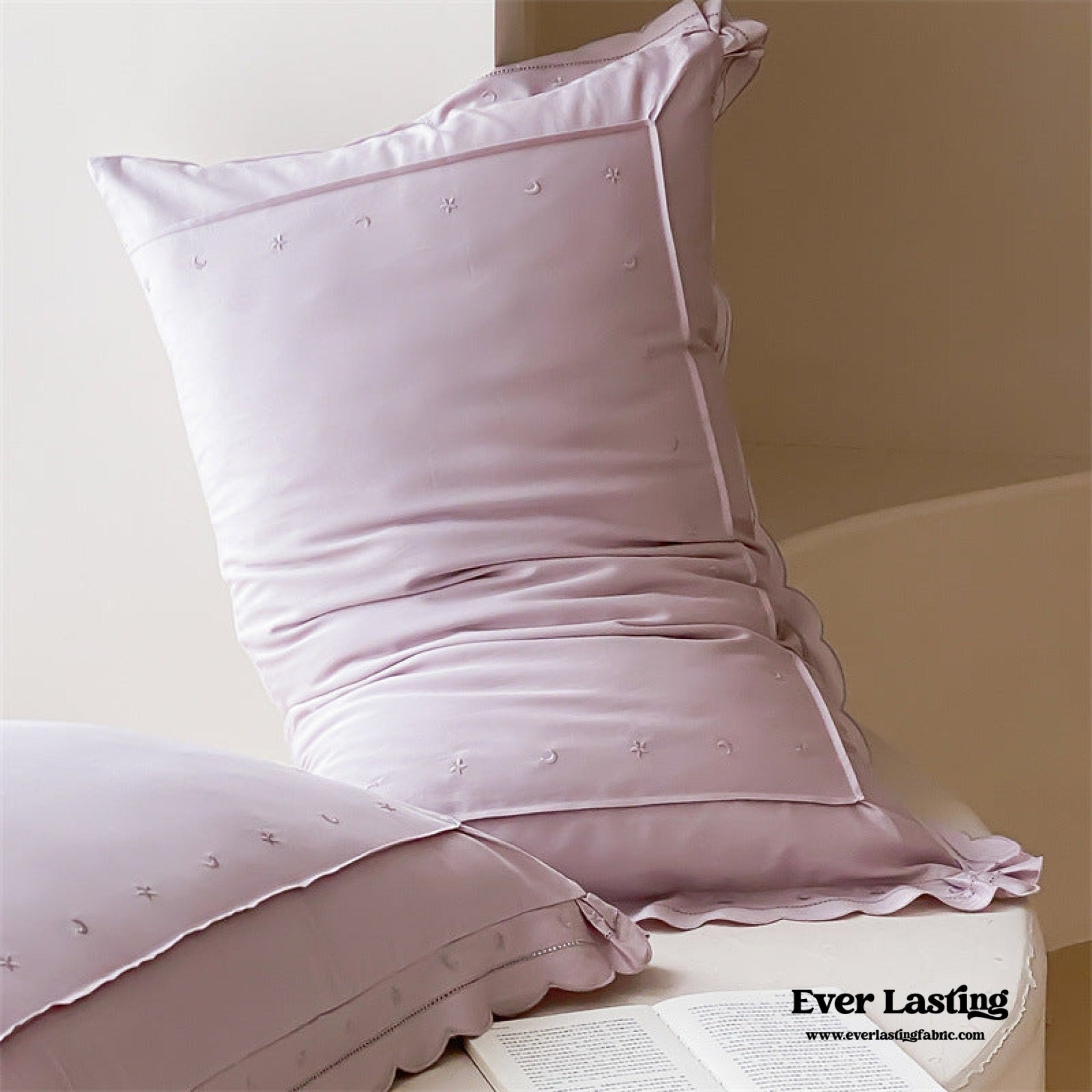 Star Gaze Short Cake Ruffle Bedding Set / Purple - Ever Lasting