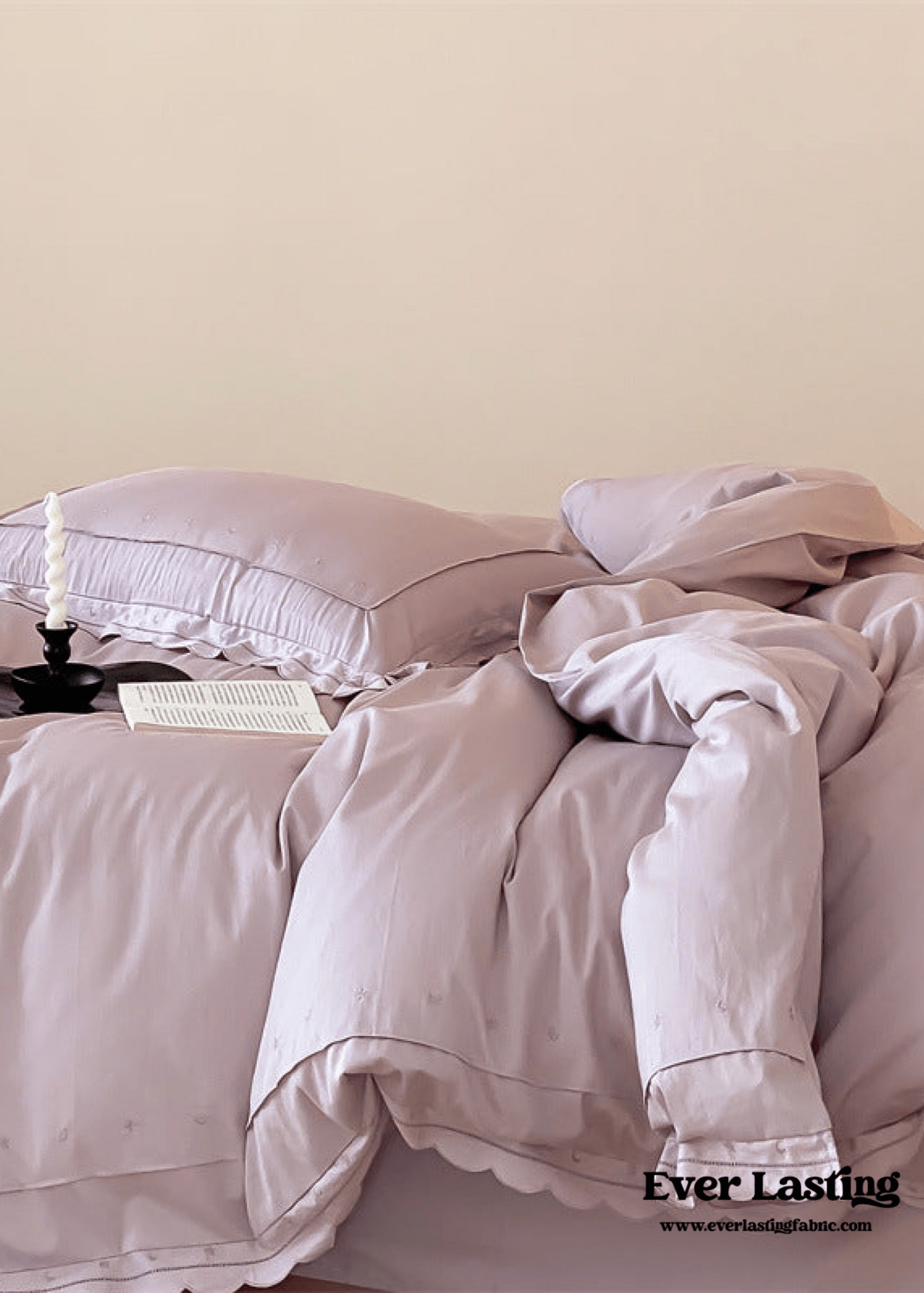 - Ever Lasting - Star Gaze Short Cake Ruffle Bedding Set / Purple - Bedding Set - Ever Lasting