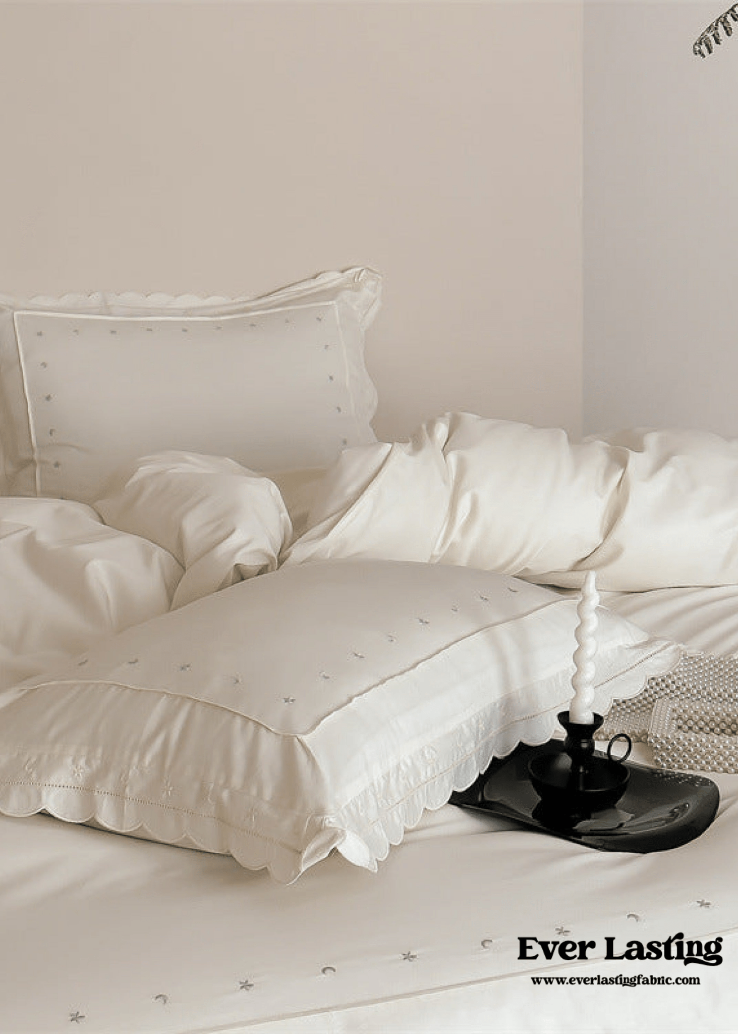 - Ever Lasting - Star Gaze Short Cake Ruffle Bedding Set / Purple - Bedding Set - Ever Lasting