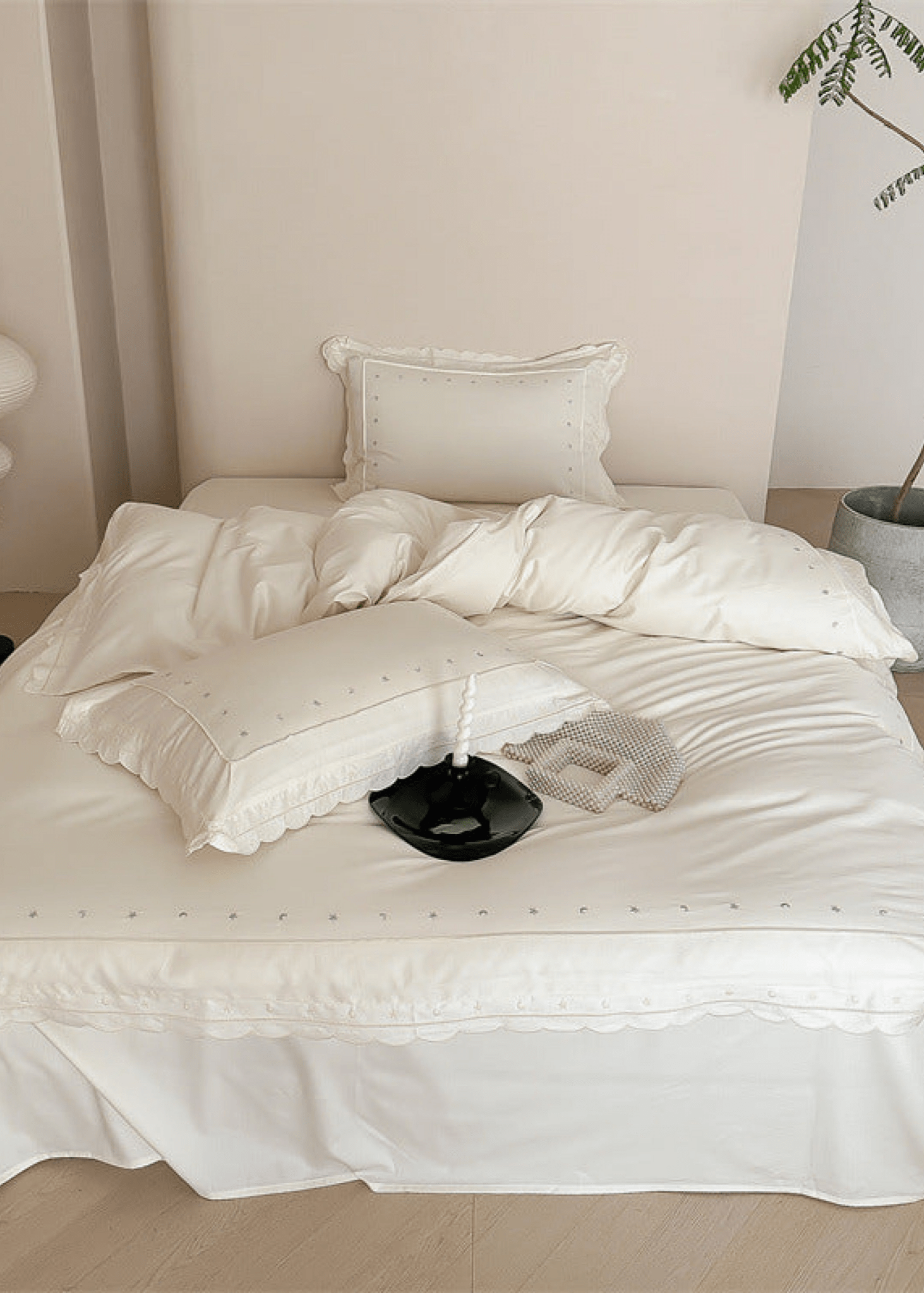 - Ever Lasting - Star Gaze Short Cake Ruffle Bedding Set / Purple - Bedding Set - Ever Lasting