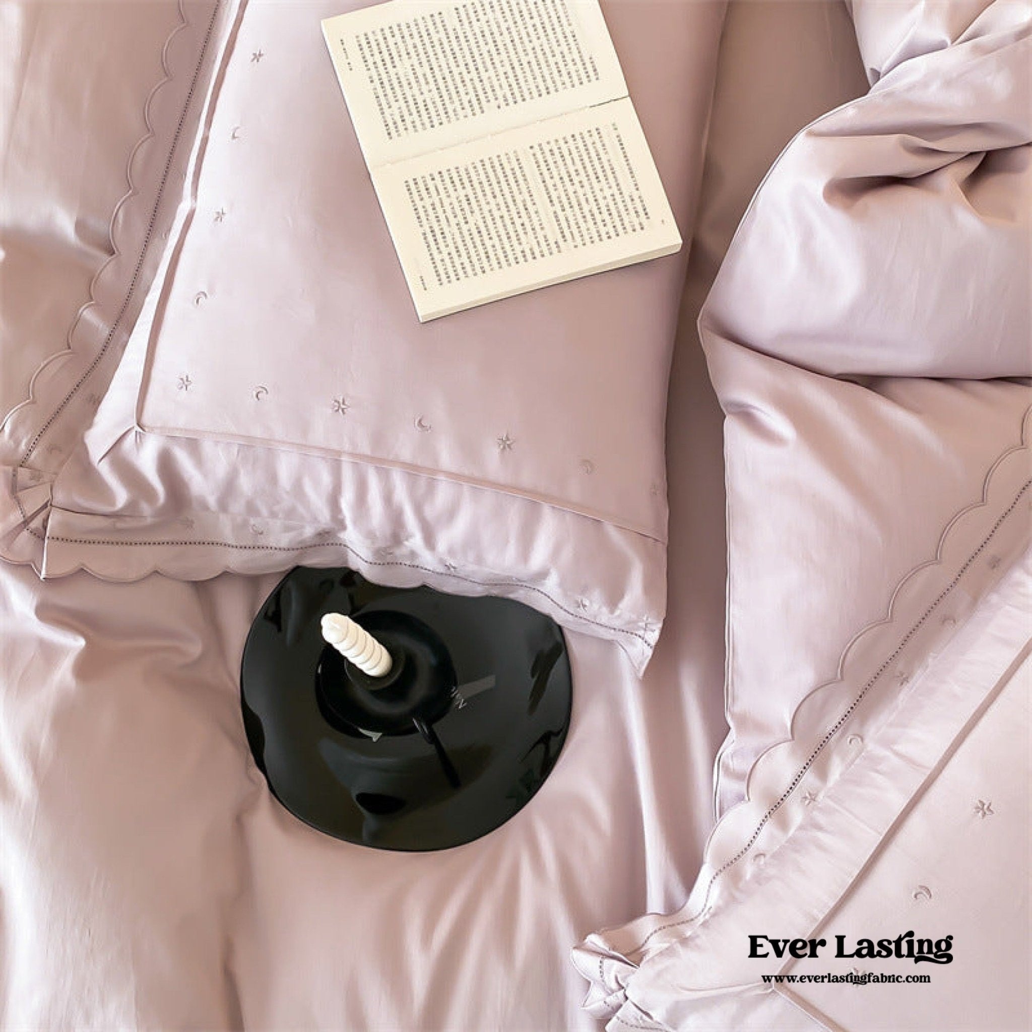 Star Gaze Short Cake Ruffle Bedding Set / White - Ever Lasting