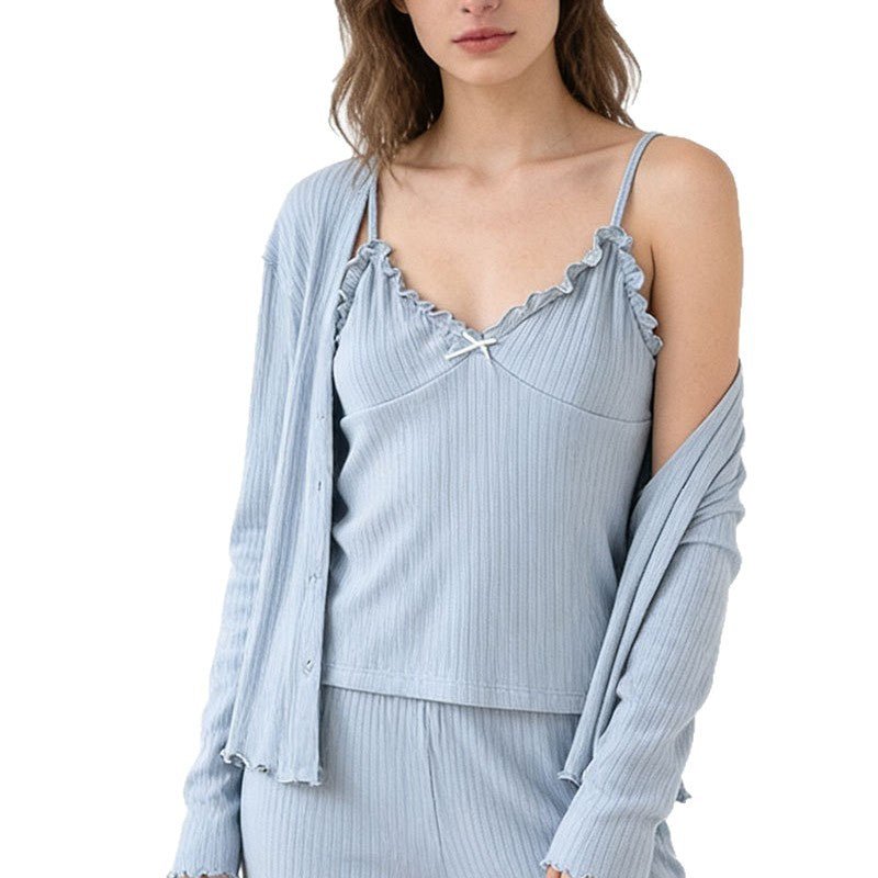 -Ever Lasting - Stardust Long-Sleeve Top Pajama Set / Beige -Pajamas -Ever Lasting