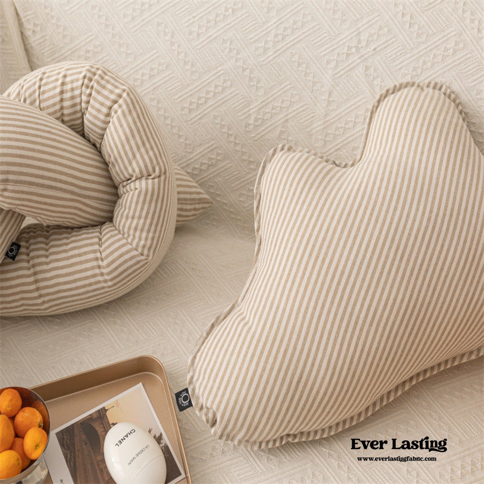 Starry Night Beige Stripe Pillow Set / Cloud - Ever Lasting