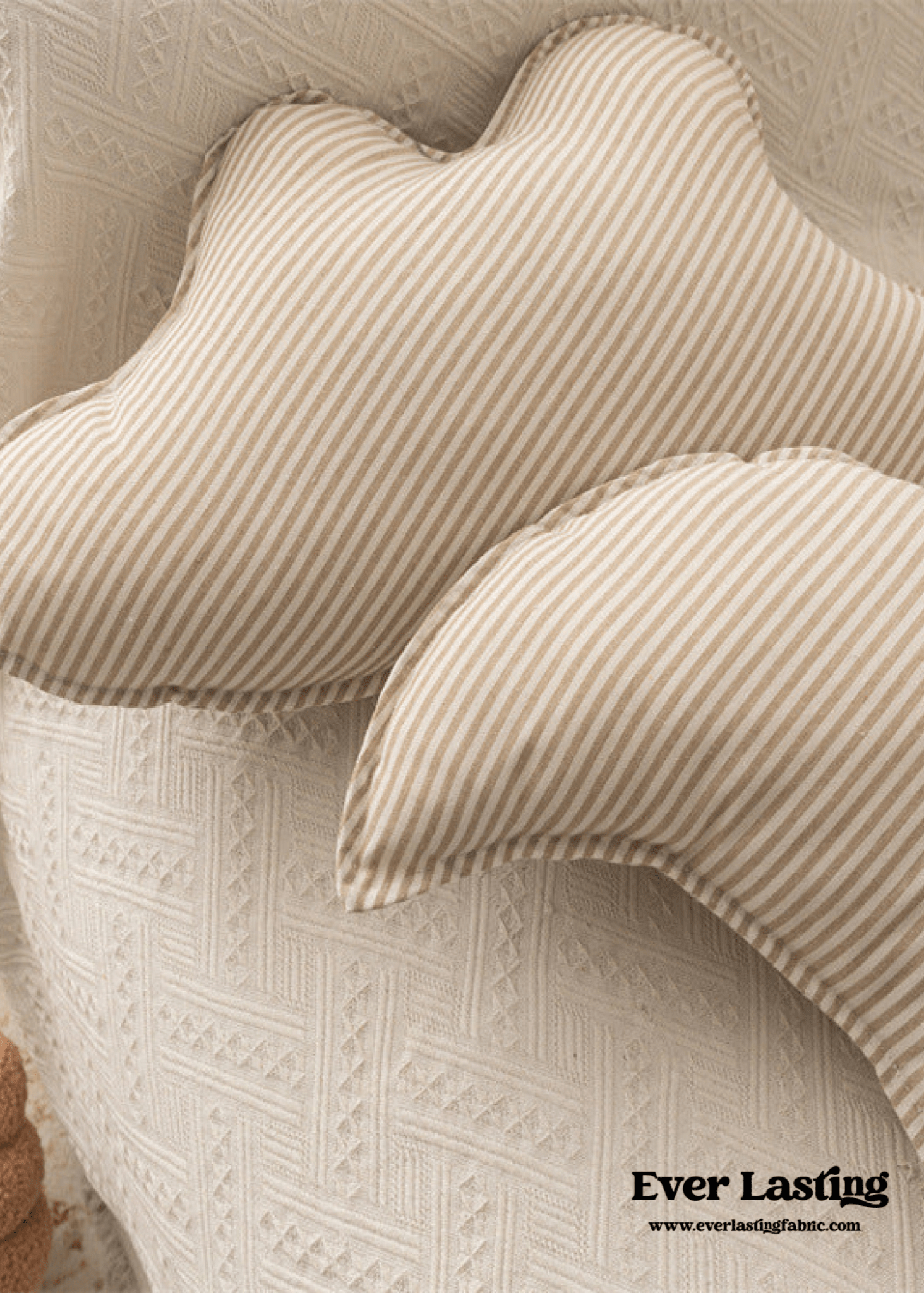 Starry Night Beige Stripe Pillow Set / Cloud - Ever Lasting