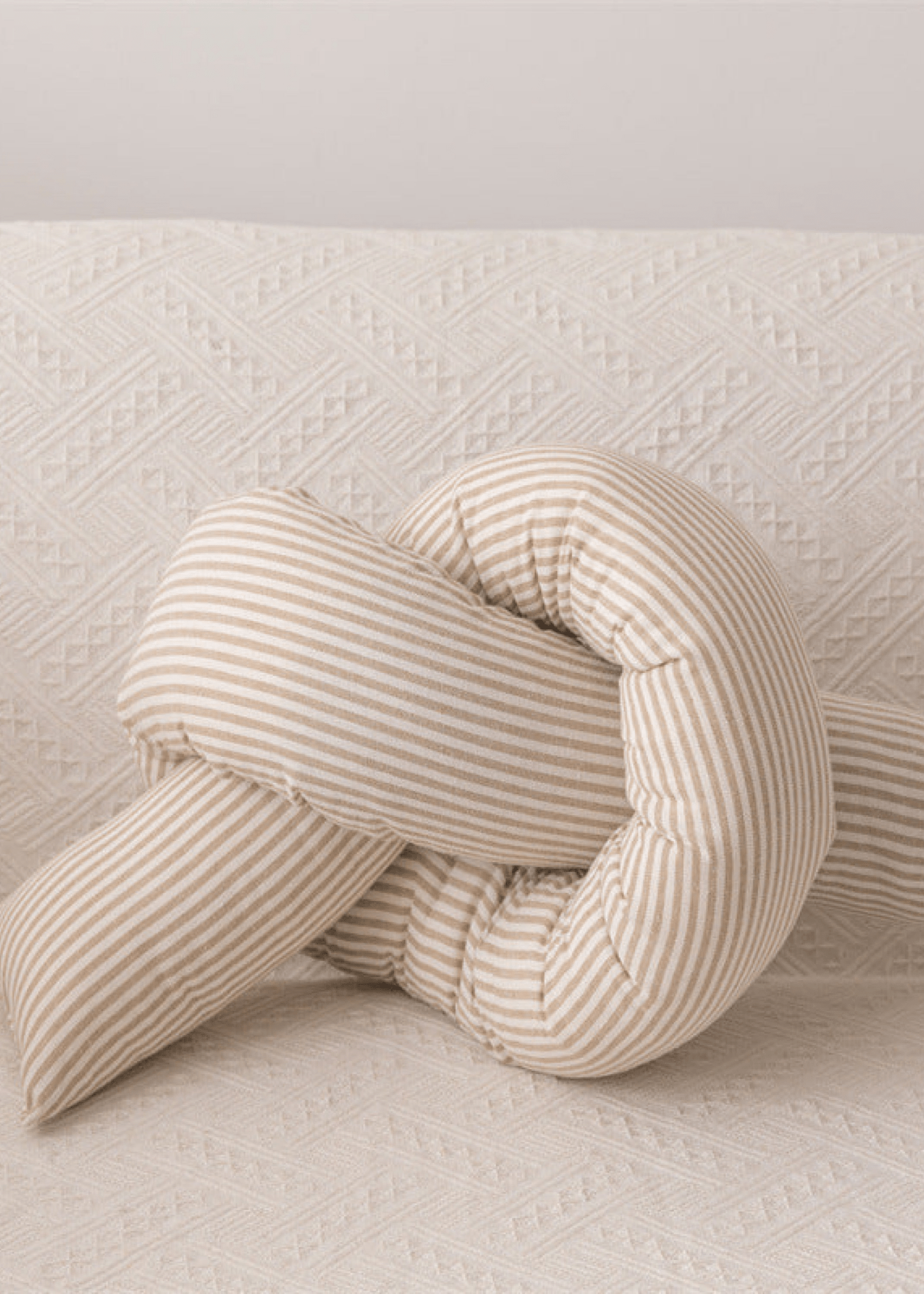 Starry Night Beige Stripe Pillow Set / Twist - Ever Lasting