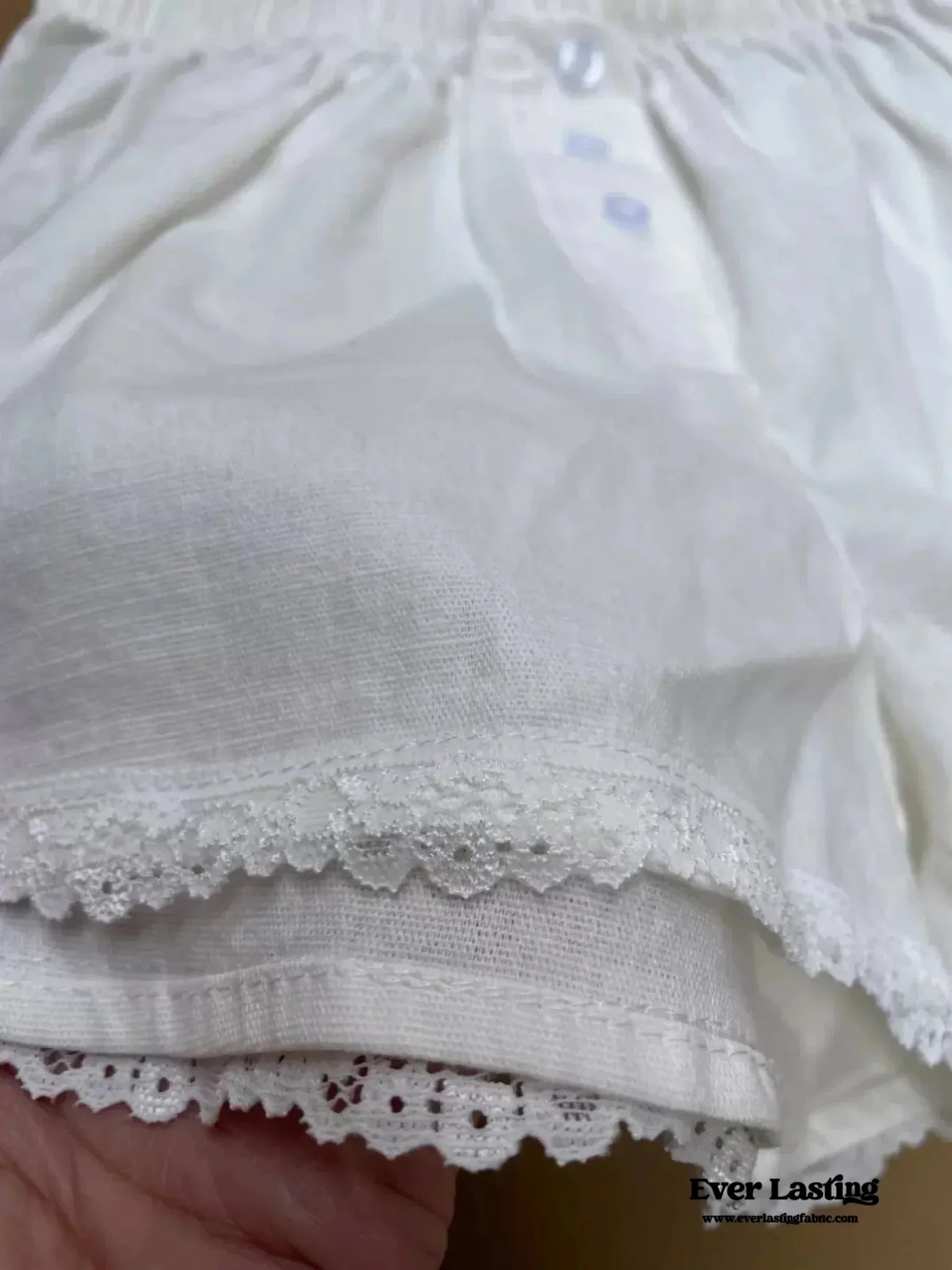 Stripe Ribbon Bow Lace Pajama Boxer Shorts / Blue - Ever Lasting