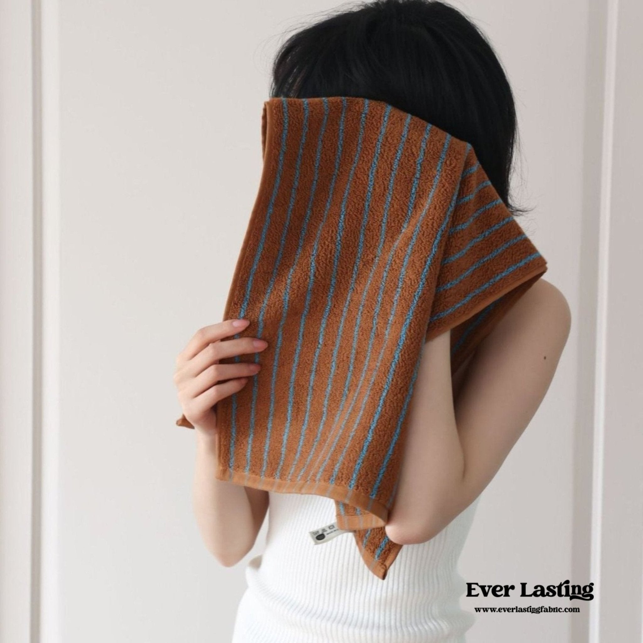 Striped Cotton Towel / Pink - Ever Lasting