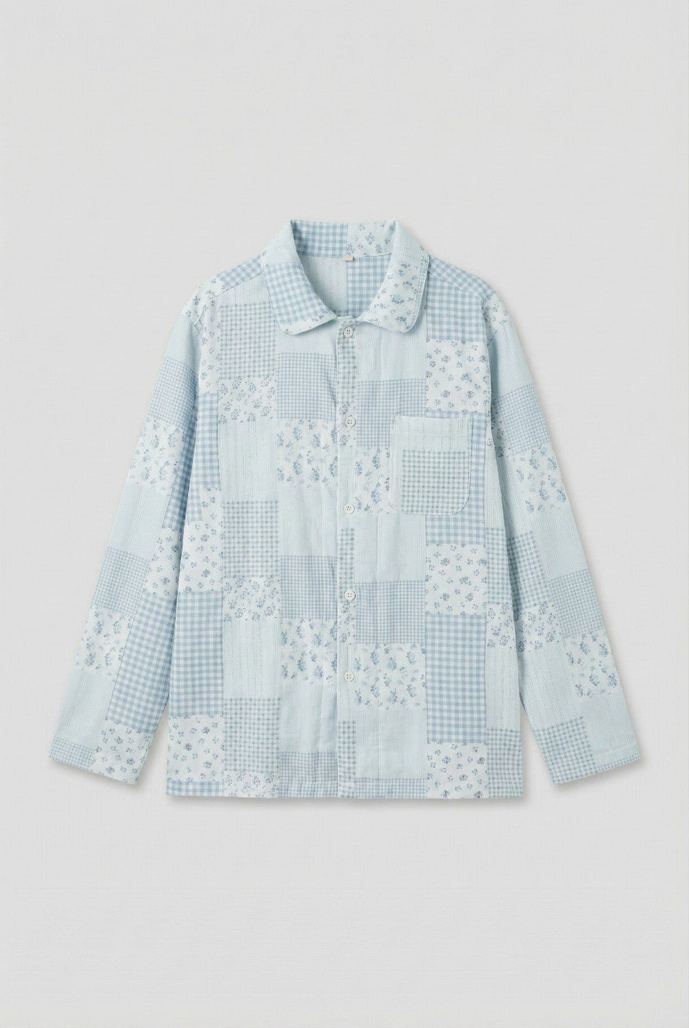 - Ever Lasting - Sweet Blue Floral Long Sleeves and Pants Pajama Set - Pajama Set - Ever Lasting