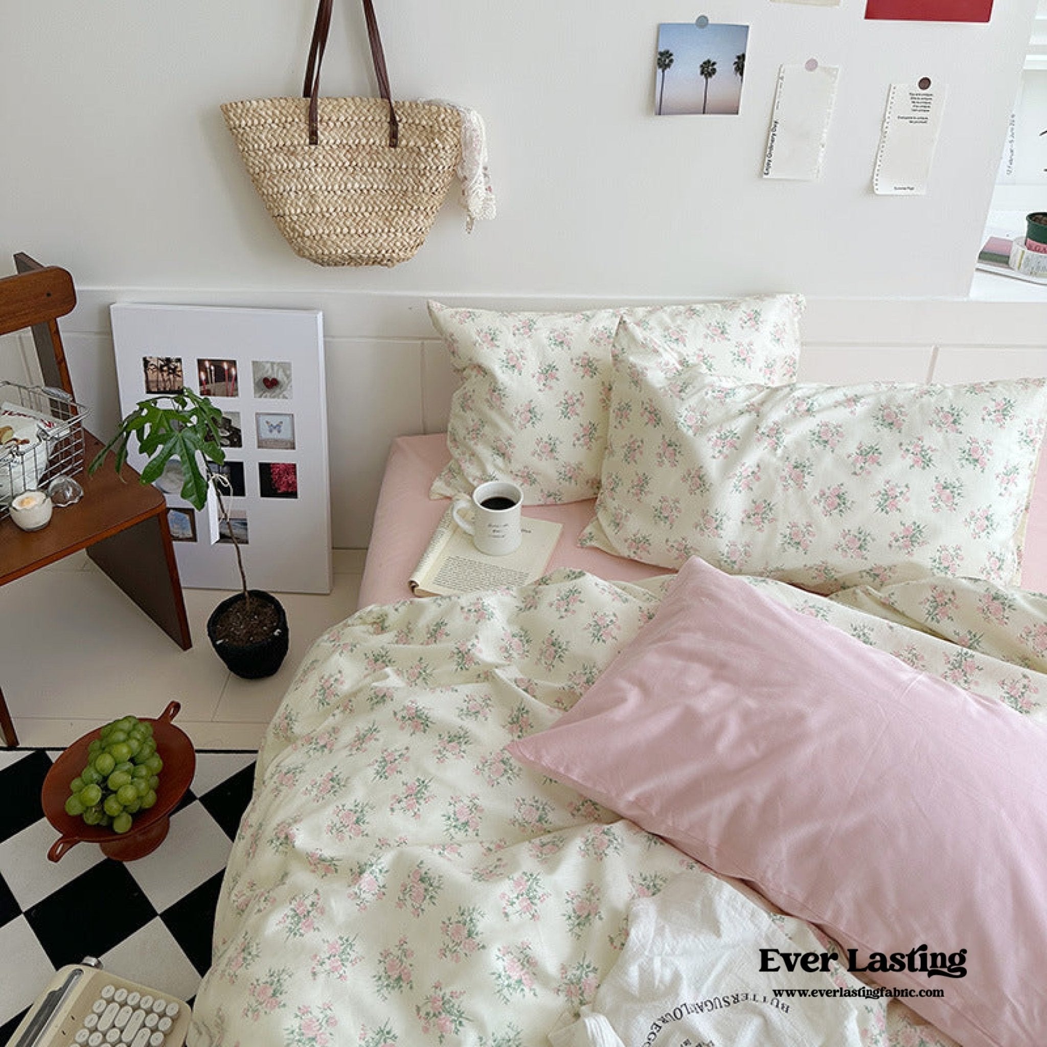 Sweet Floral Duvet Cover / Pink (Final Sale) - Ever Lasting