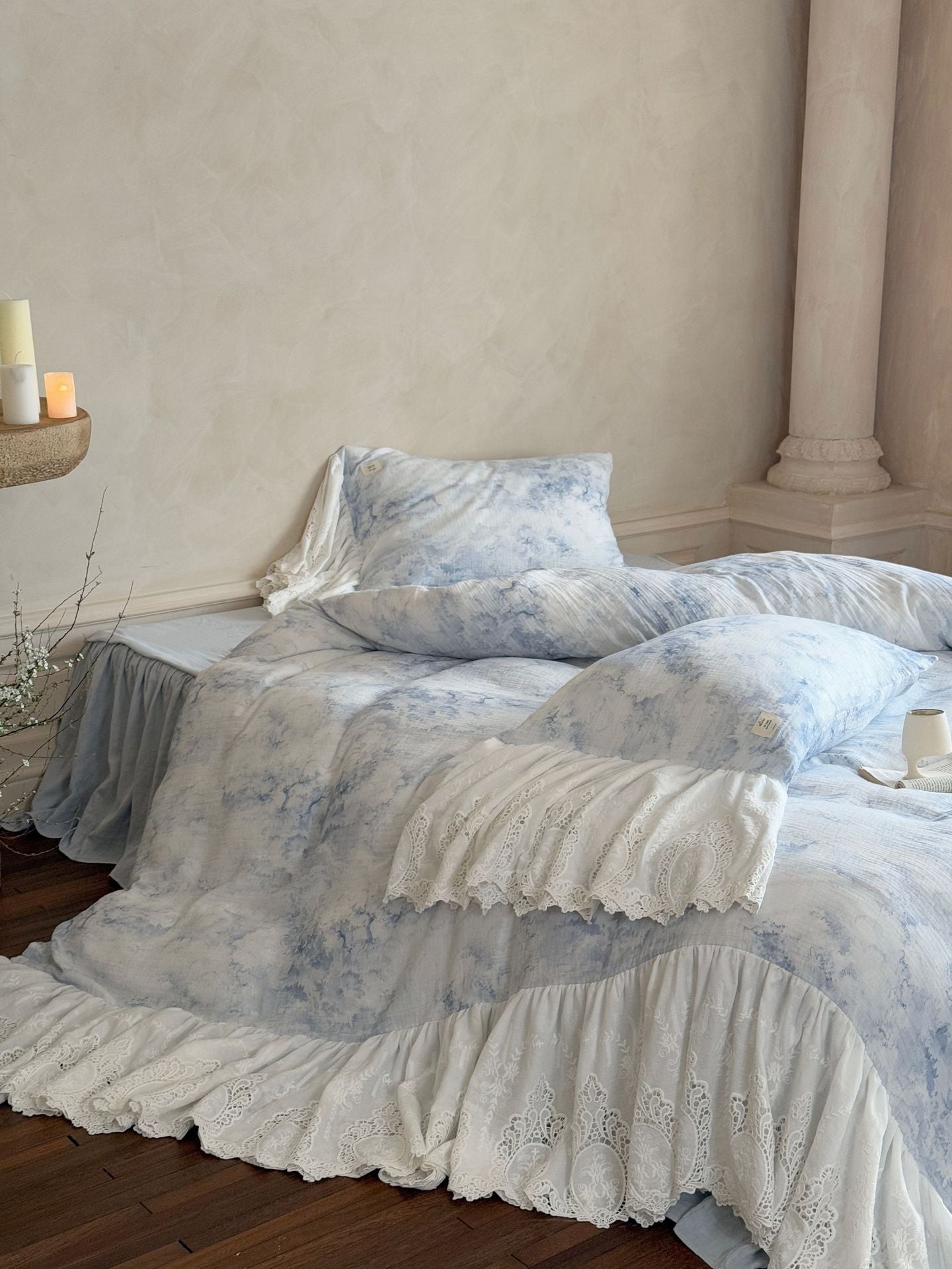 Sylvie Lace Gauze Bedding Bundle - Ever Lasting