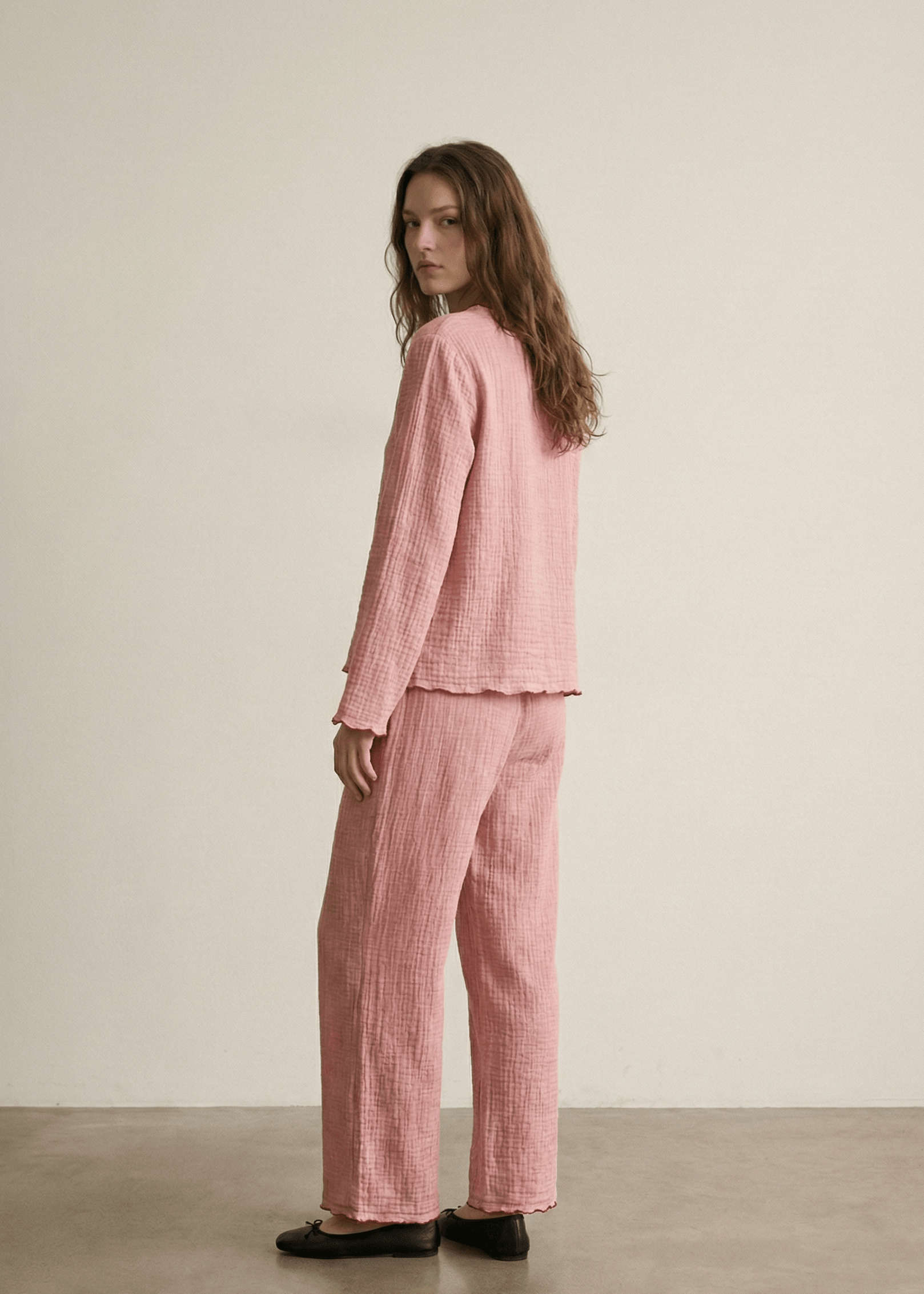 - Ever Lasting - Tamsin Long Sleeved Pajama Set / Pink - Pajamas - Ever Lasting