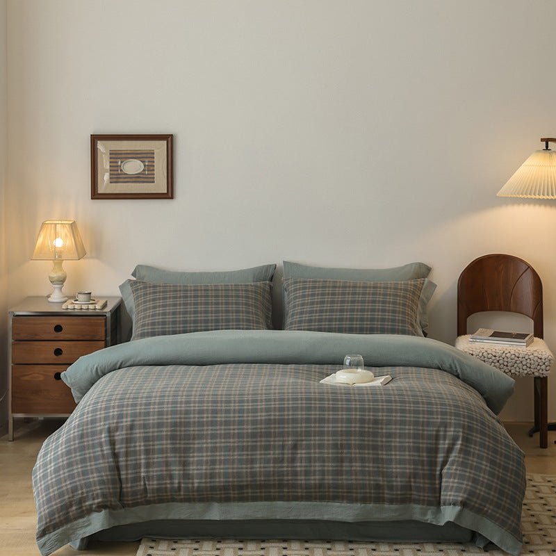 -Ever Lasting - Tatum Gingham Bedding Set / Yellow -Bedding Set -Ever Lasting