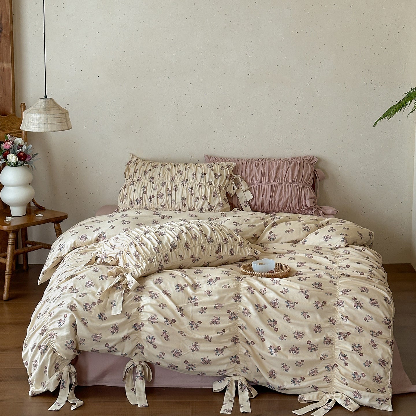 -Ever Lasting - Tessa Floral Bedding Set / Pink -Bedding Set -Ever Lasting