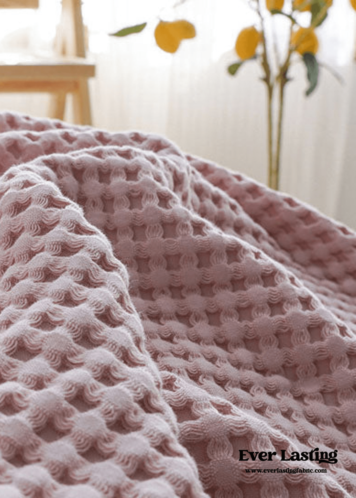 - Ever Lasting - Textured Ruffle Cotton Blanket / Beige - Blankets - Ever Lasting