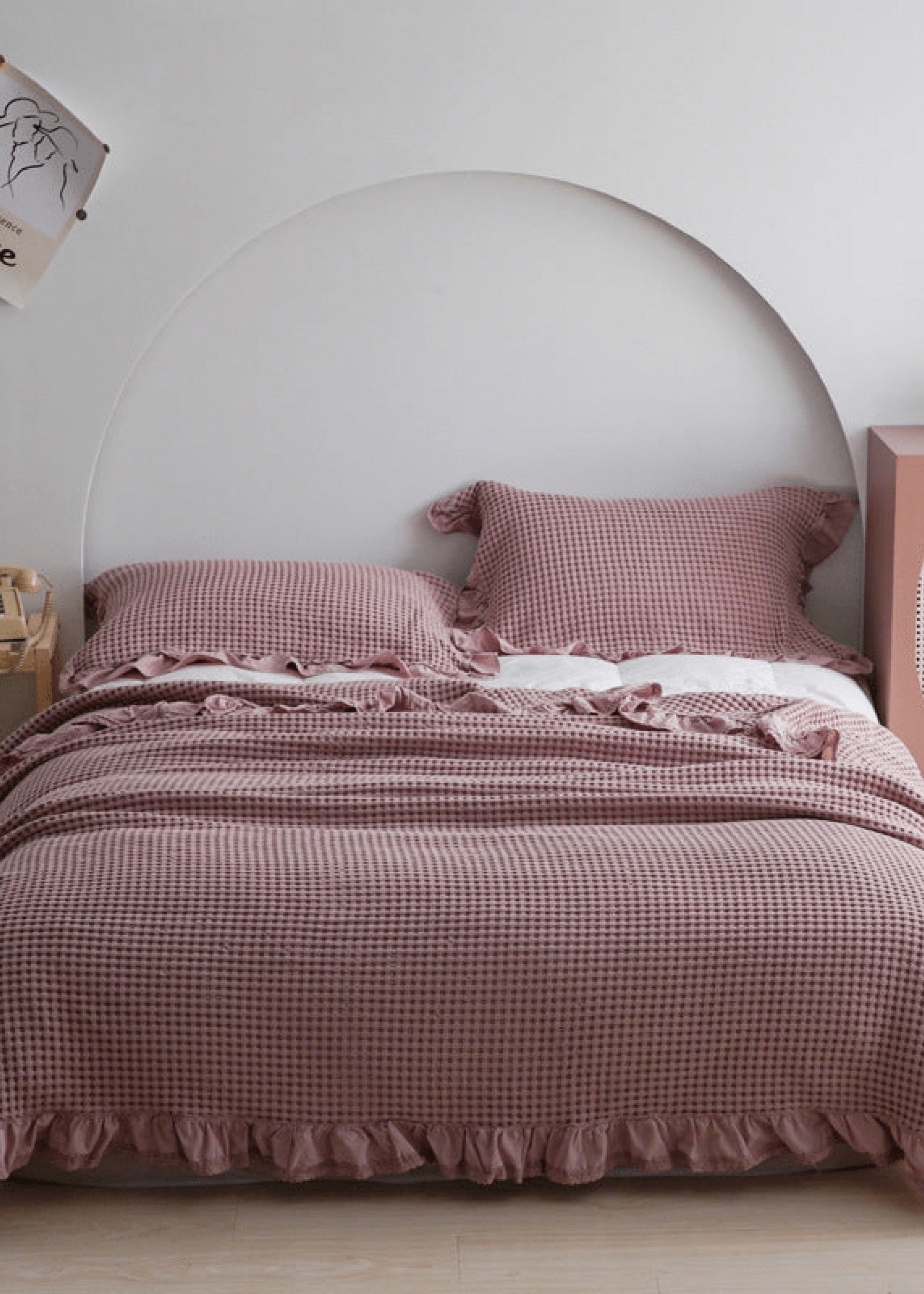 - Ever Lasting - Textured Ruffle Cotton Blanket / Blue - Blankets - Ever Lasting