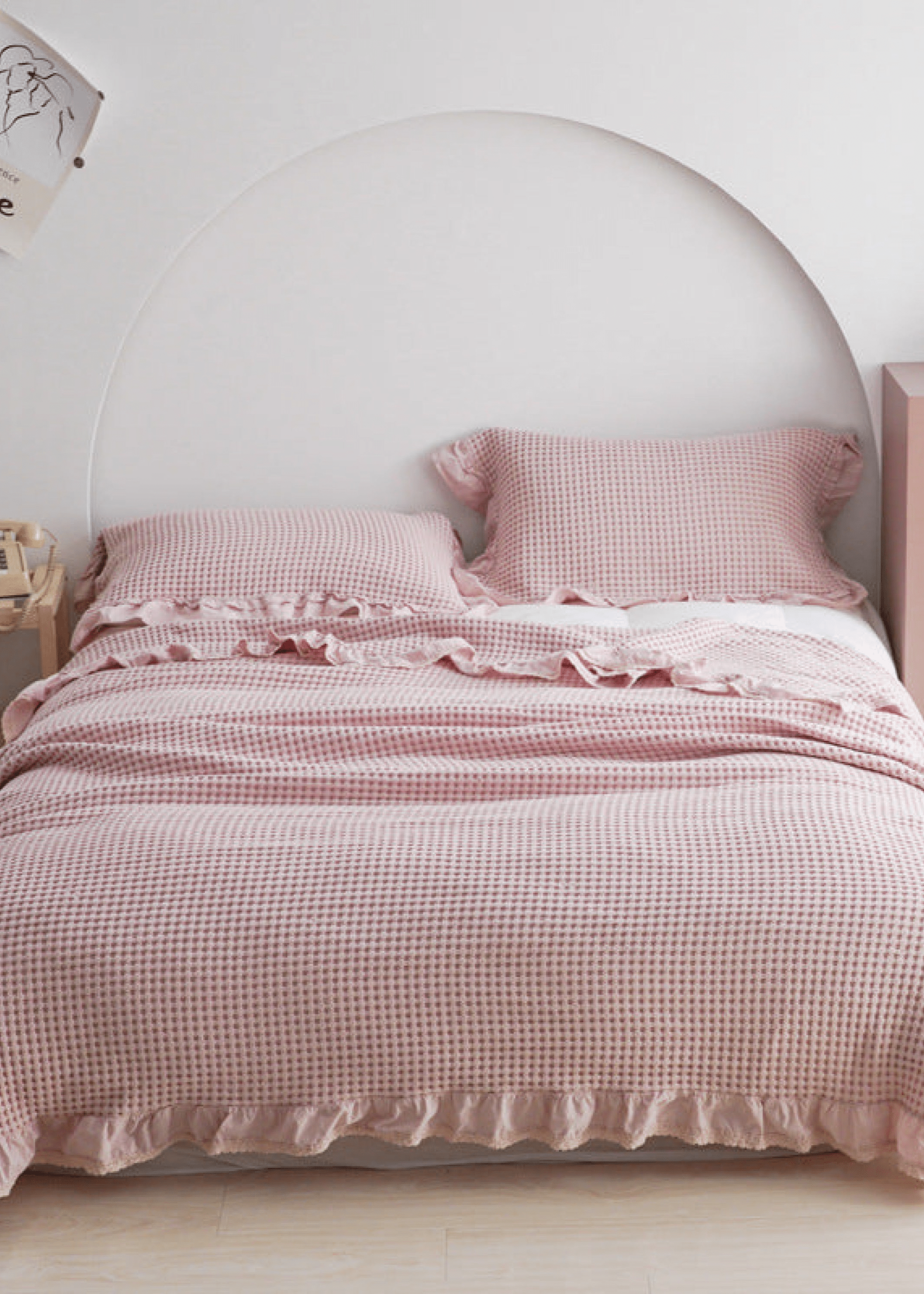 - Ever Lasting - Textured Ruffle Cotton Blanket / Blue - Blankets - Ever Lasting