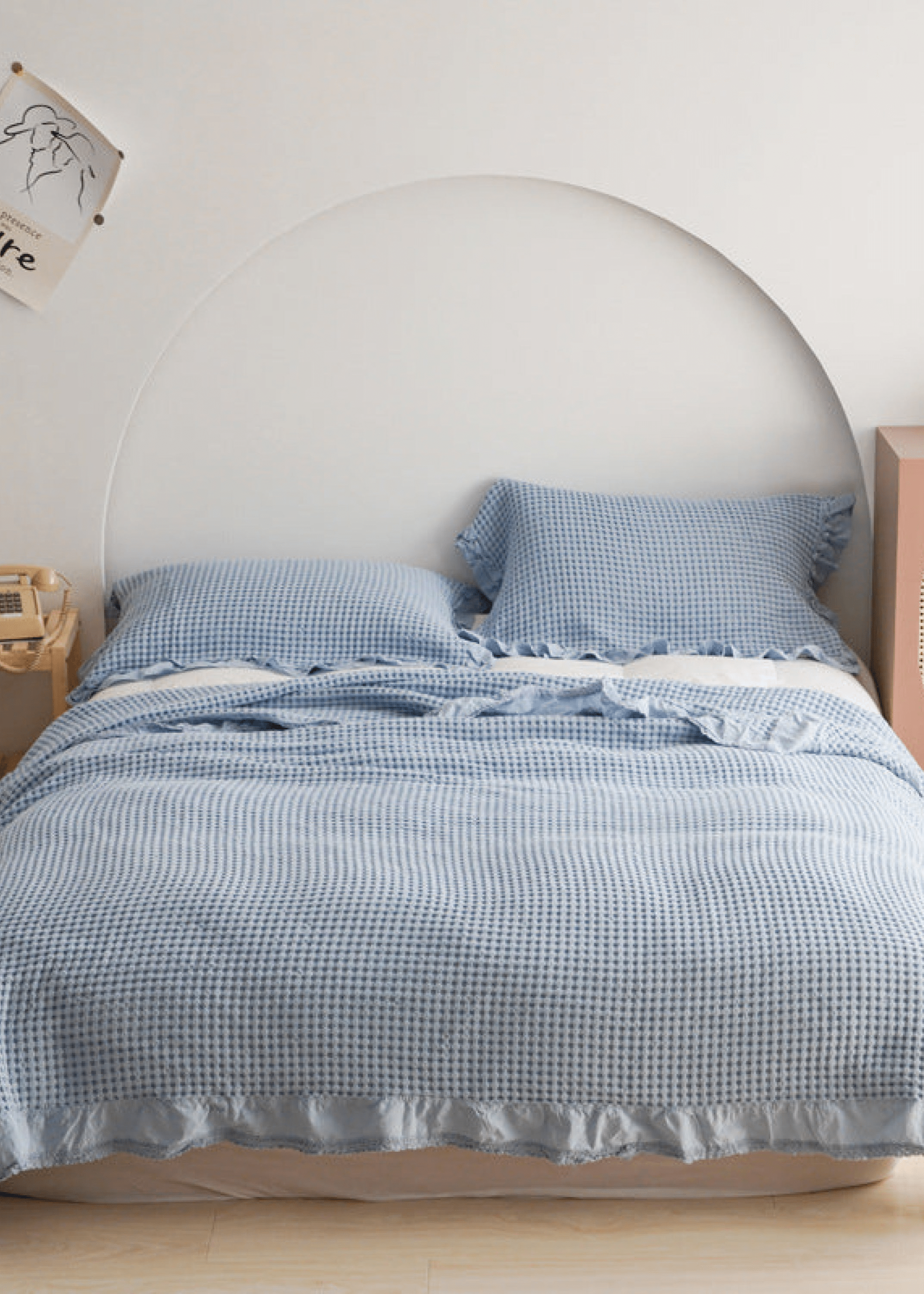 - Ever Lasting - Textured Ruffle Cotton Blanket / Pink - Blankets - Ever Lasting