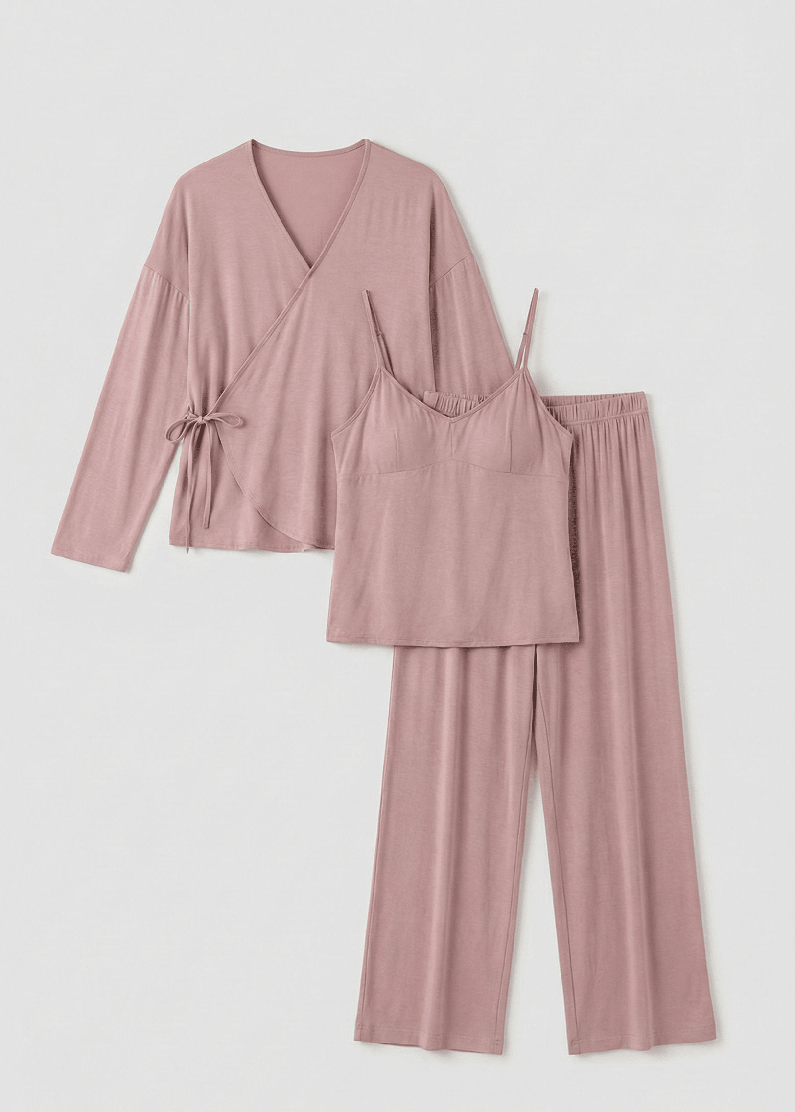 - Ever Lasting - Thalia V Neck Modal Pajama Set / Blue - Pajamas - Ever Lasting