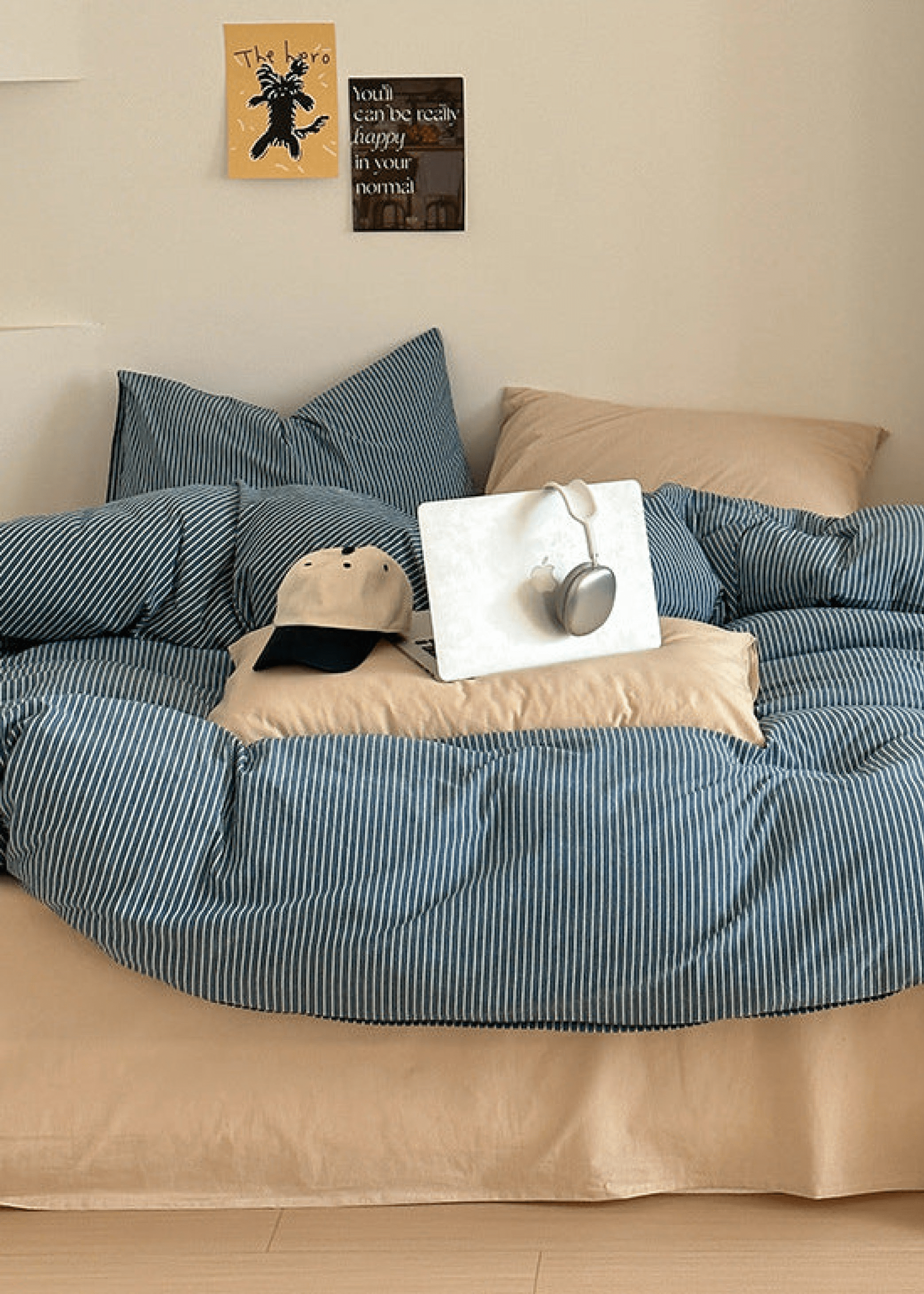 - Ever Lasting - Thin Striped Bedding Set / Red - Bedding Set - Ever Lasting