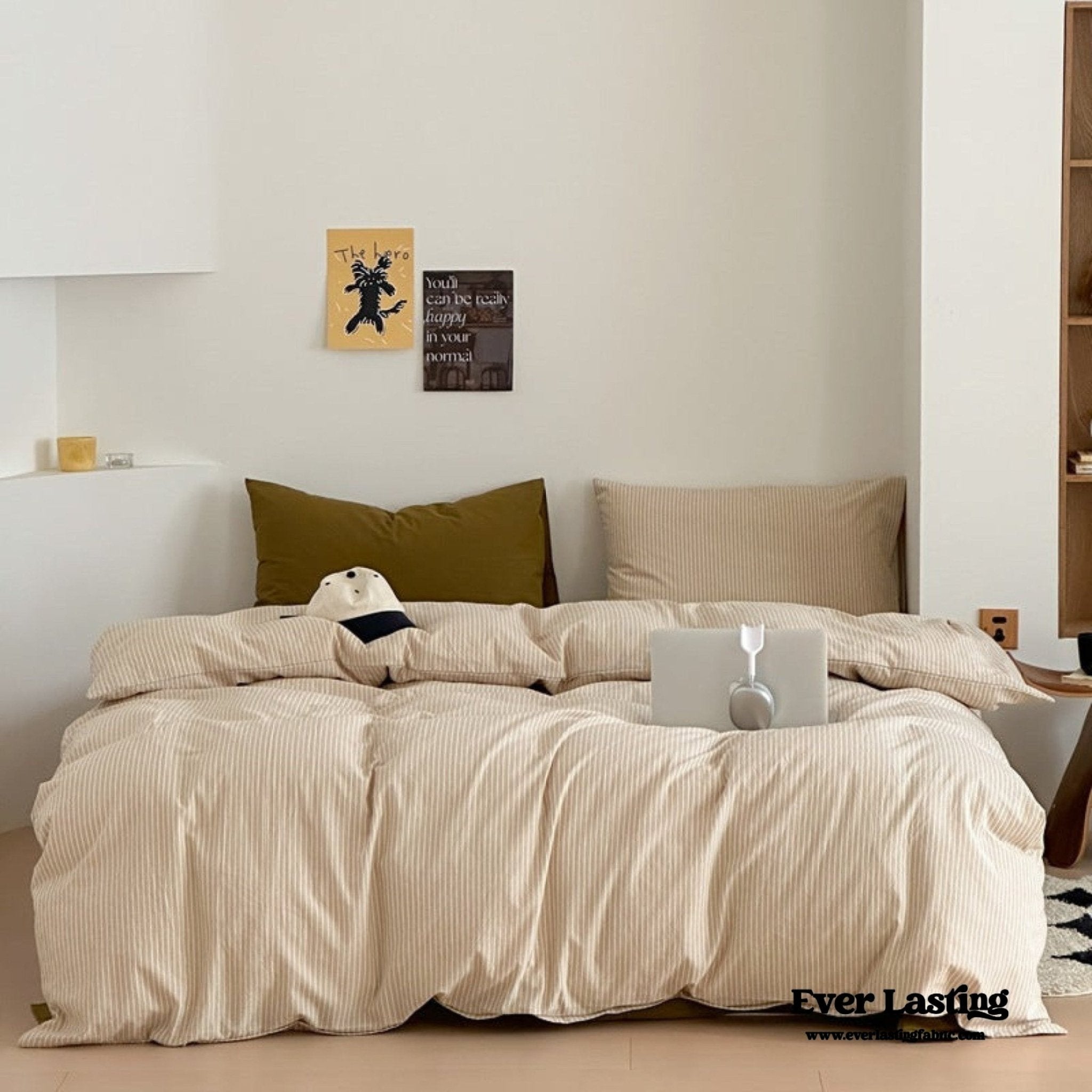 Thin Striped Duvet Cover / Blue - Ever Lasting