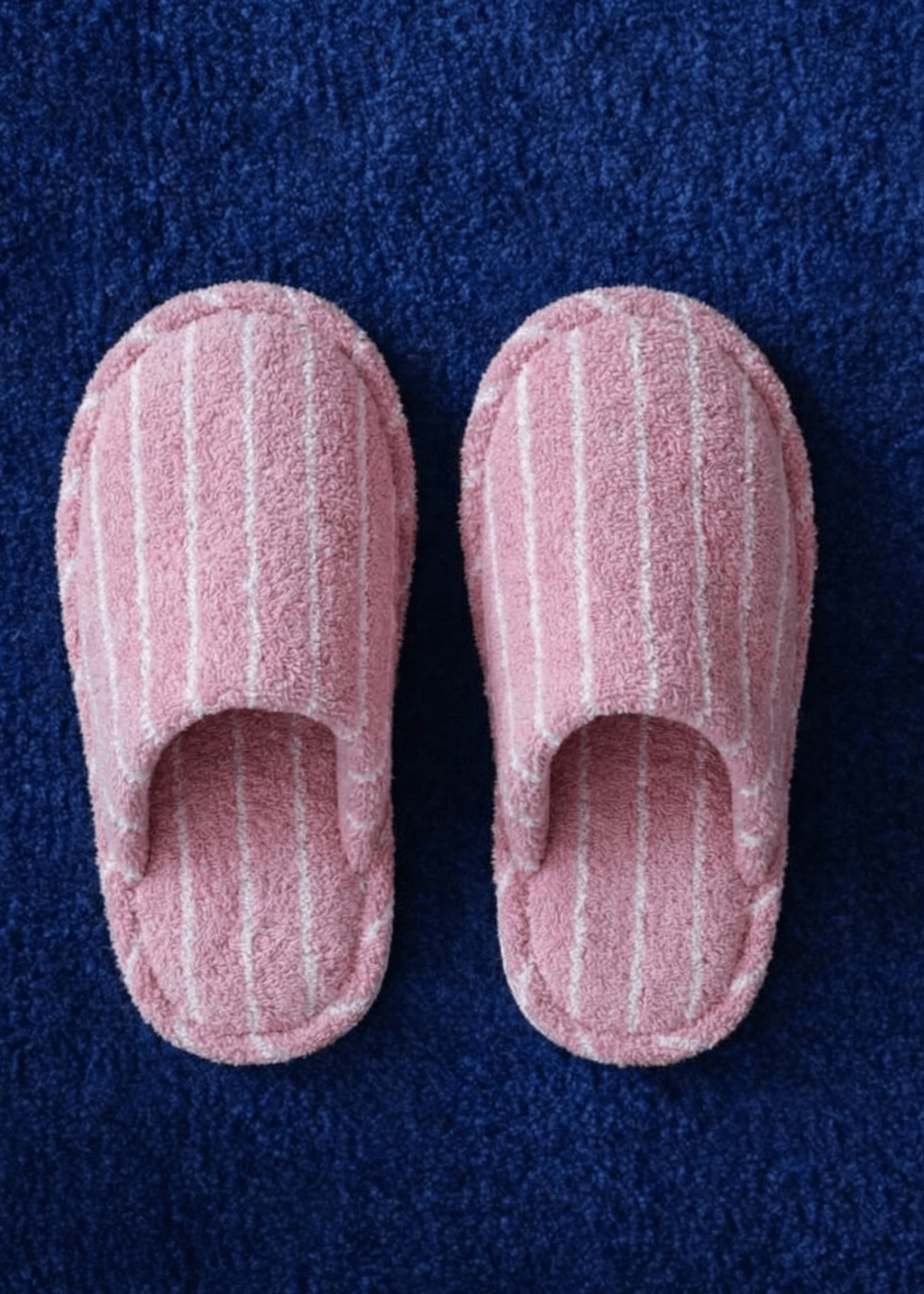 - Ever Lasting - Thin Striped House Slippers / White+Black - Slipper - Ever Lasting