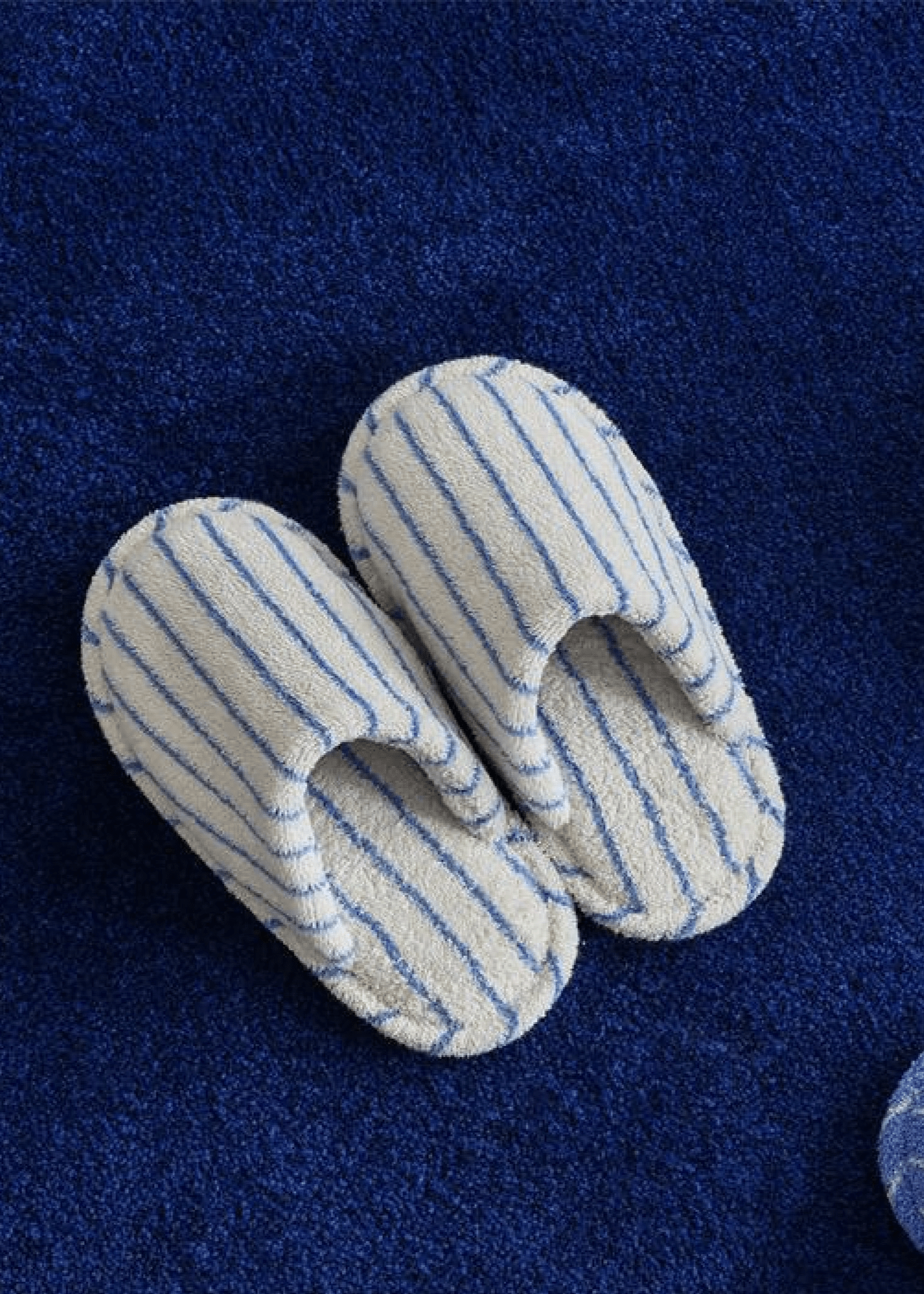 - Ever Lasting - Thin Striped House Slippers / White+Black - Slipper - Ever Lasting