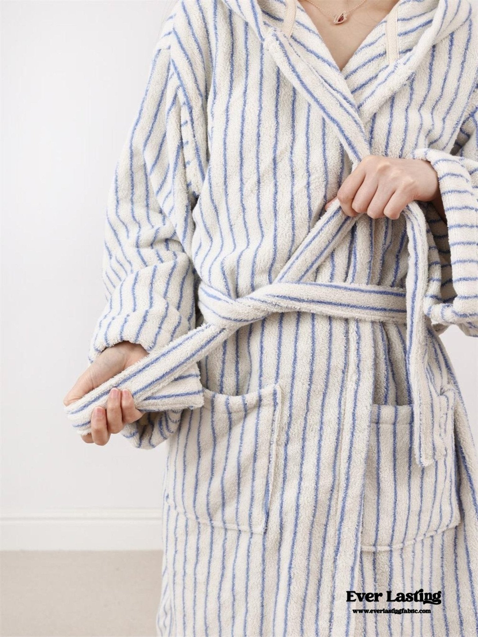 Thin Striped Towel and Bathrobe Set - Ever Lasting