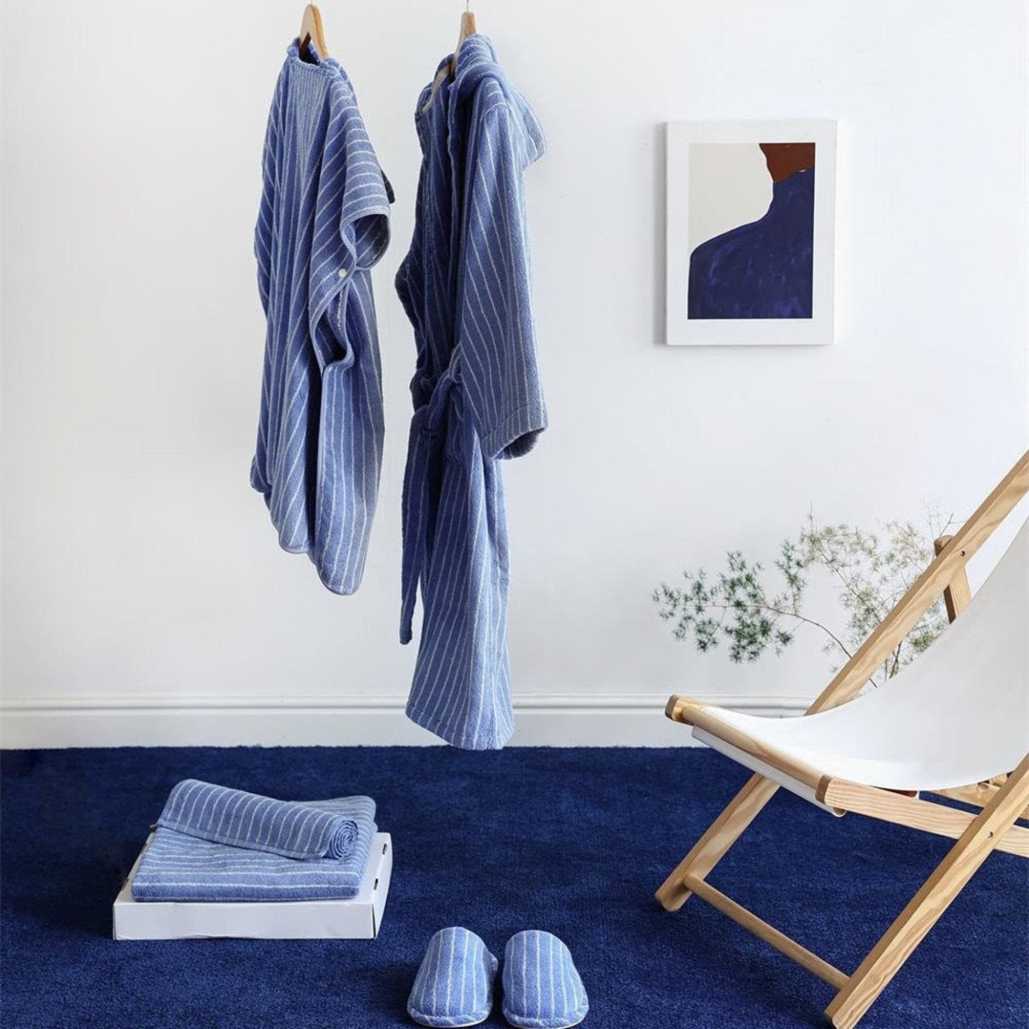 Thin Striped Towel and Bathrobe Set - Ever Lasting