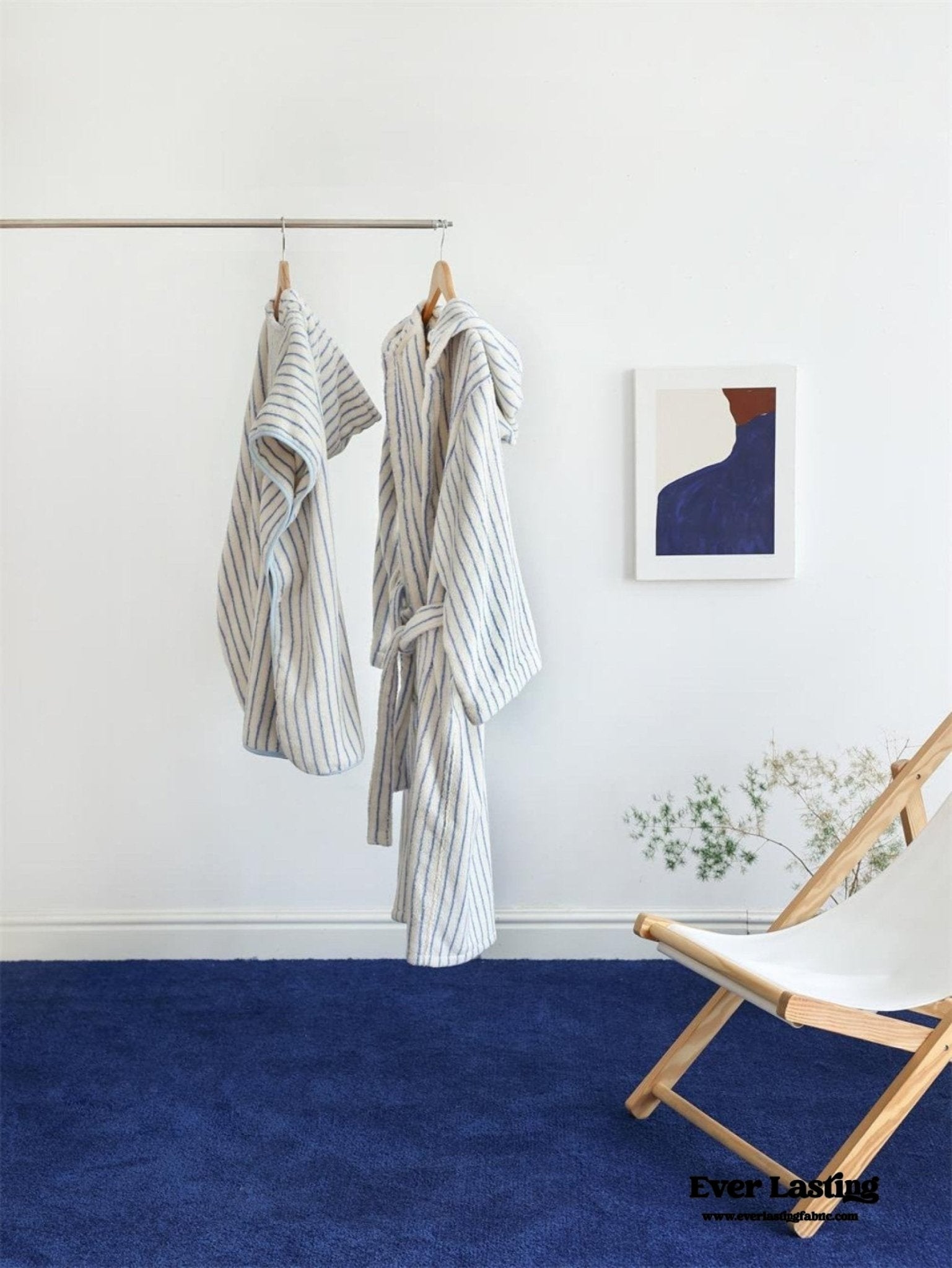Thin Striped Towel and Bathrobe Set - Ever Lasting