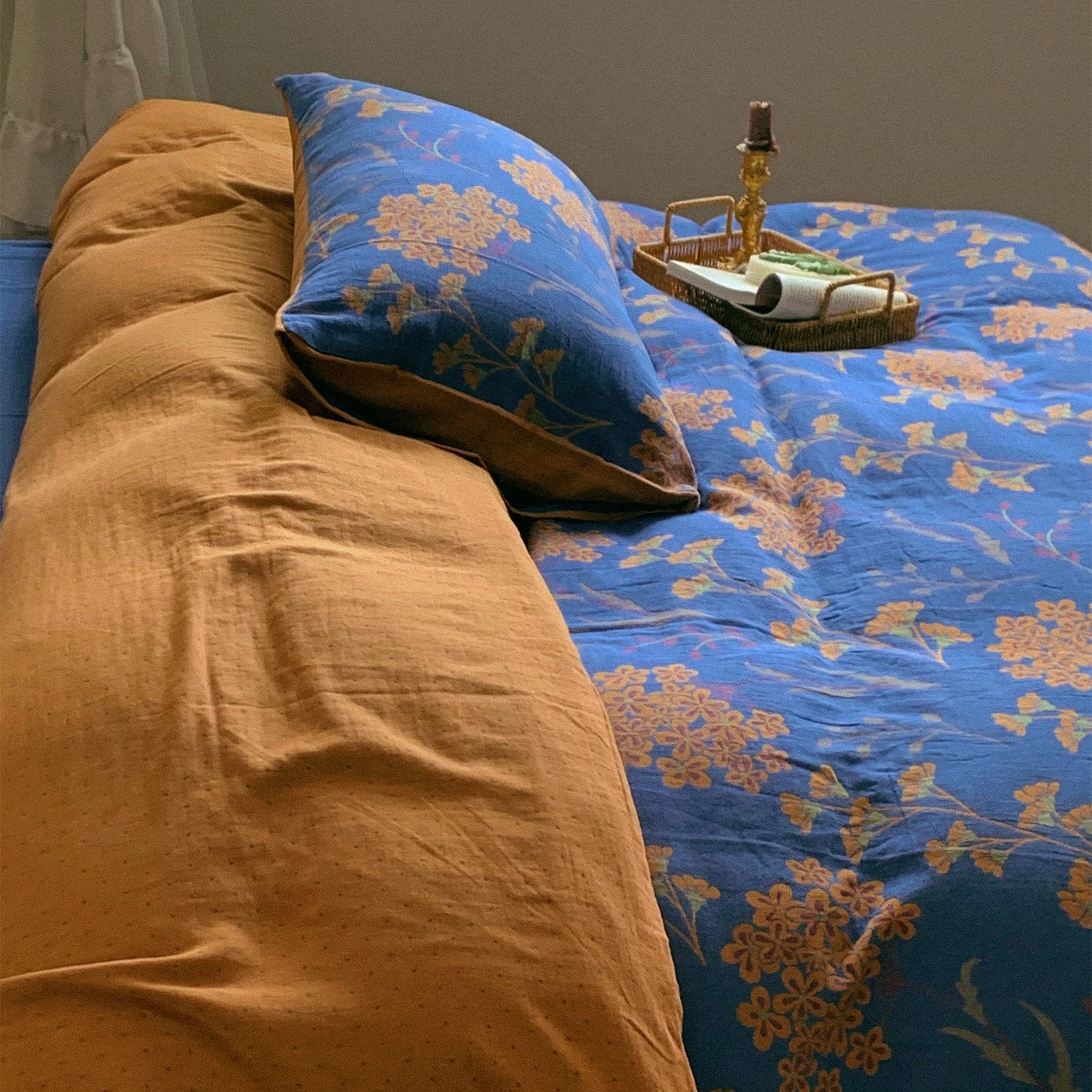 - Ever Lasting - Vibrant Vintage Double Layered Floral Bedding Set - Bedding Set - Ever Lasting