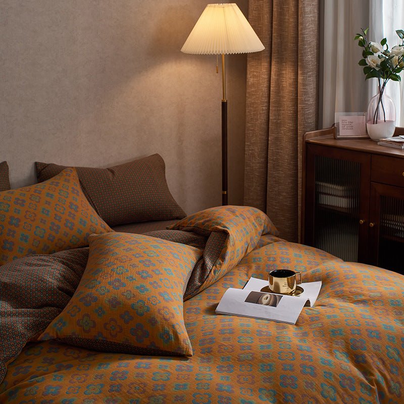 - Ever Lasting - Vibrant Vintage Double Layered Floral Bedding Set - Bedding Set - Ever Lasting