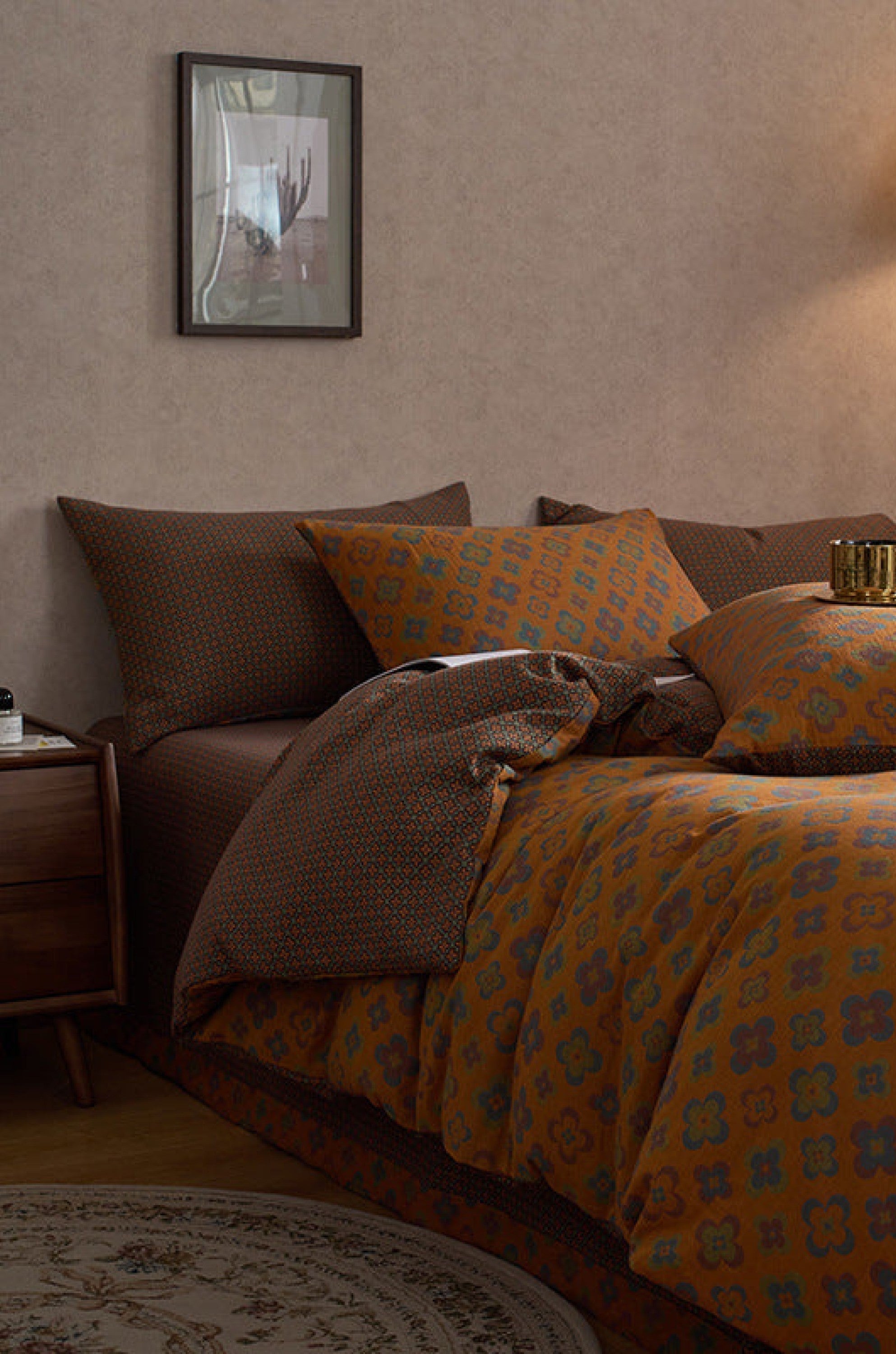 - Ever Lasting - Vibrant Vintage Double Layered Floral Bedding Set - Bedding Set - Ever Lasting