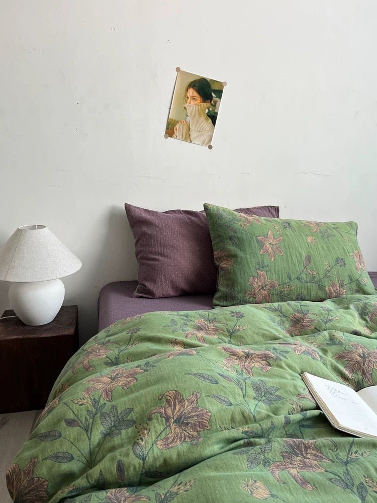 - Ever Lasting - Vibrant Vintage Double Layered Floral Bedding Set - Bedding Set - Ever Lasting