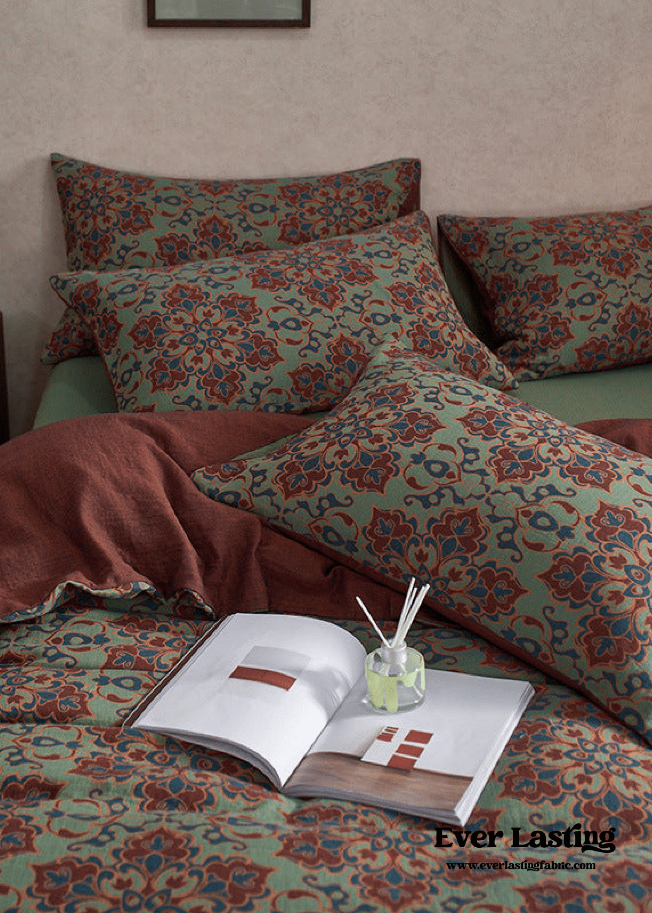 - Ever Lasting - Vibrant Vintage Double Layered Floral Bedding Set - Bedding Set - Ever Lasting