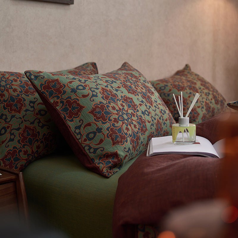 - Ever Lasting - Vibrant Vintage Double Layered Floral Bedding Set - Bedding Set - Ever Lasting