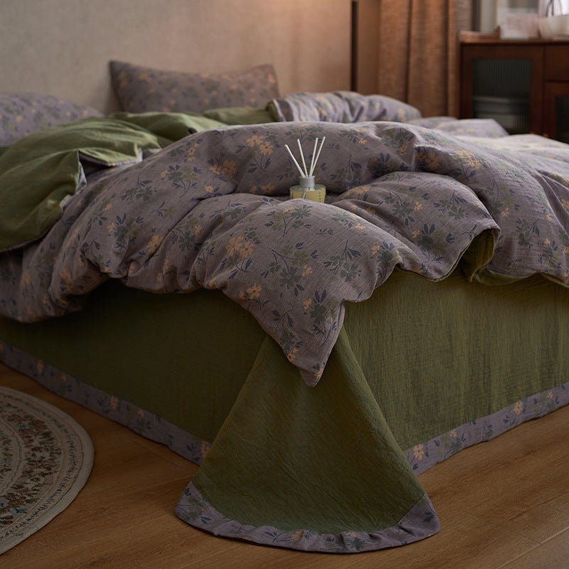 - Ever Lasting - Vibrant Vintage Double Layered Floral Bedding Set - Bedding Set - Ever Lasting