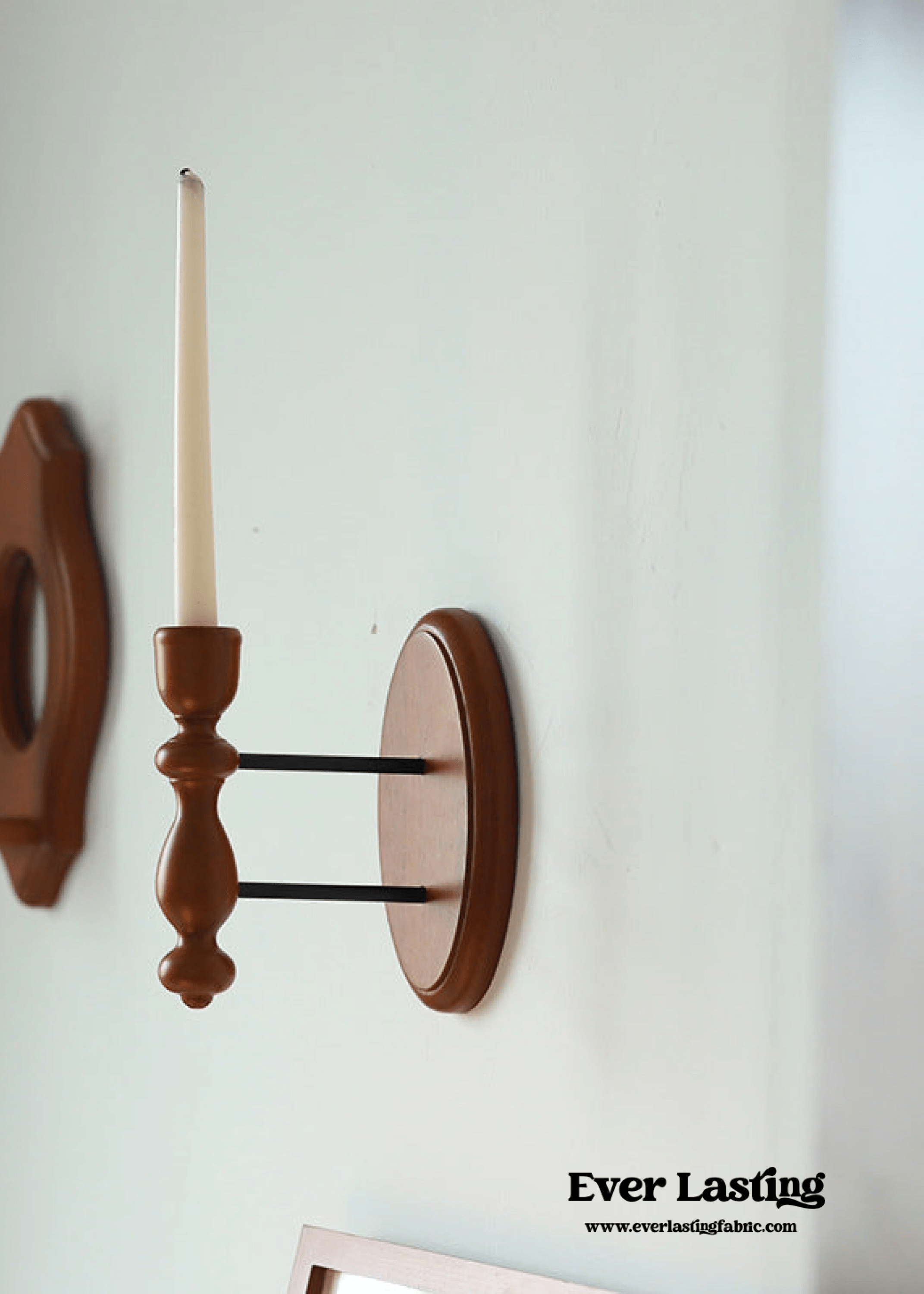 - Ever Lasting - Vintage Aesthetic Wooden Wall Mirror & Candlestick Holder (4 Styles) - Candle Holder - Ever Lasting