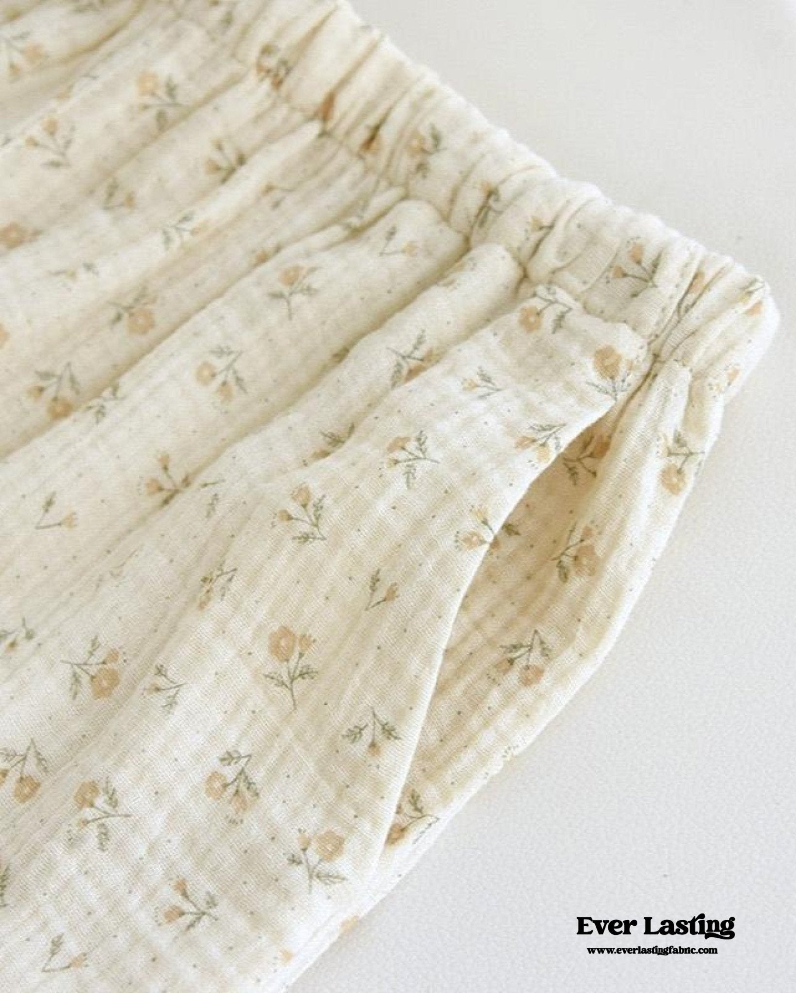 Vintage Floral Tank Cardigan and Long Pants Pajama Set / Yellow - Ever Lasting