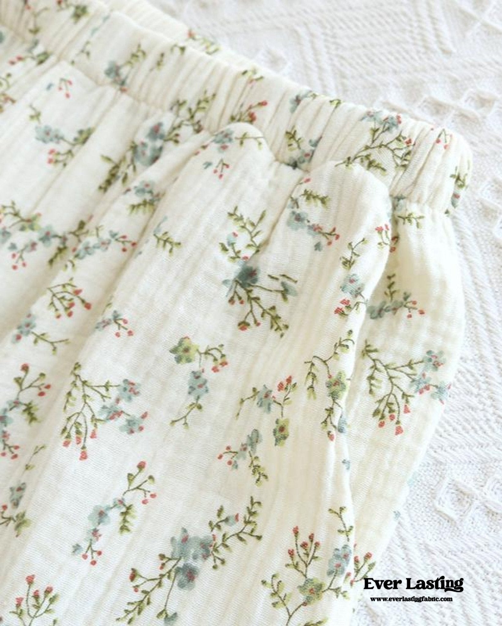 Vintage Floral Tank Cardigan and Long Pants Pajama Set / Yellow - Ever Lasting