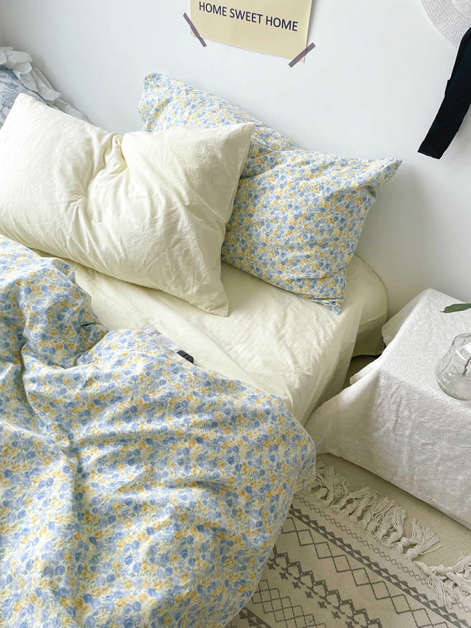 - Ever Lasting - Vintage Inspired Floral Bedding Set / Brown + Beige - Bedding Set - Ever Lasting