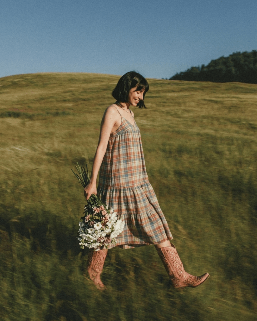 - Ever Lasting - Vintage Inspired Plaid Pajama Dress - Pajamas - Ever Lasting