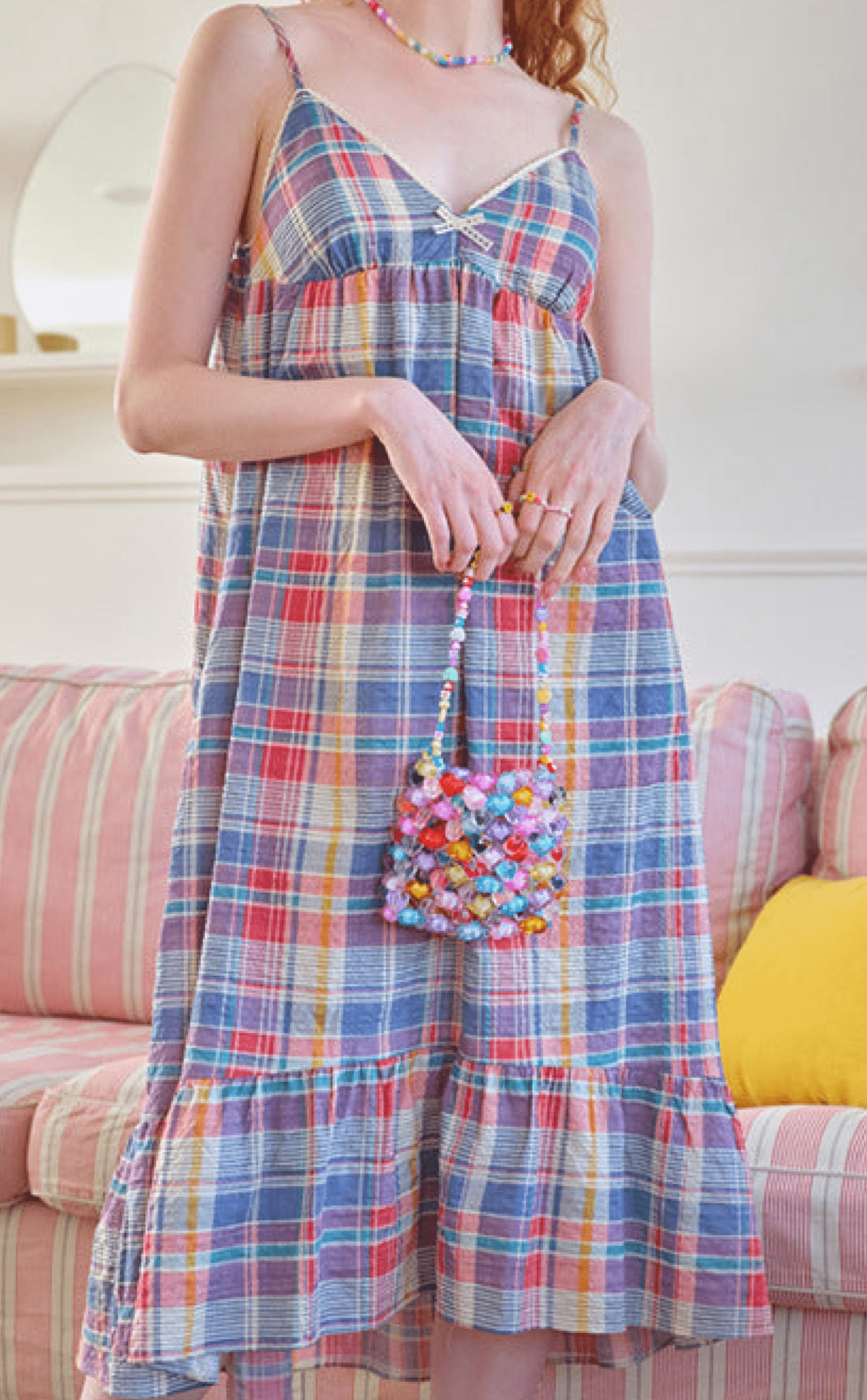 - Ever Lasting - Vintage Inspired Plaid Pajama Dress - Pajamas - Ever Lasting