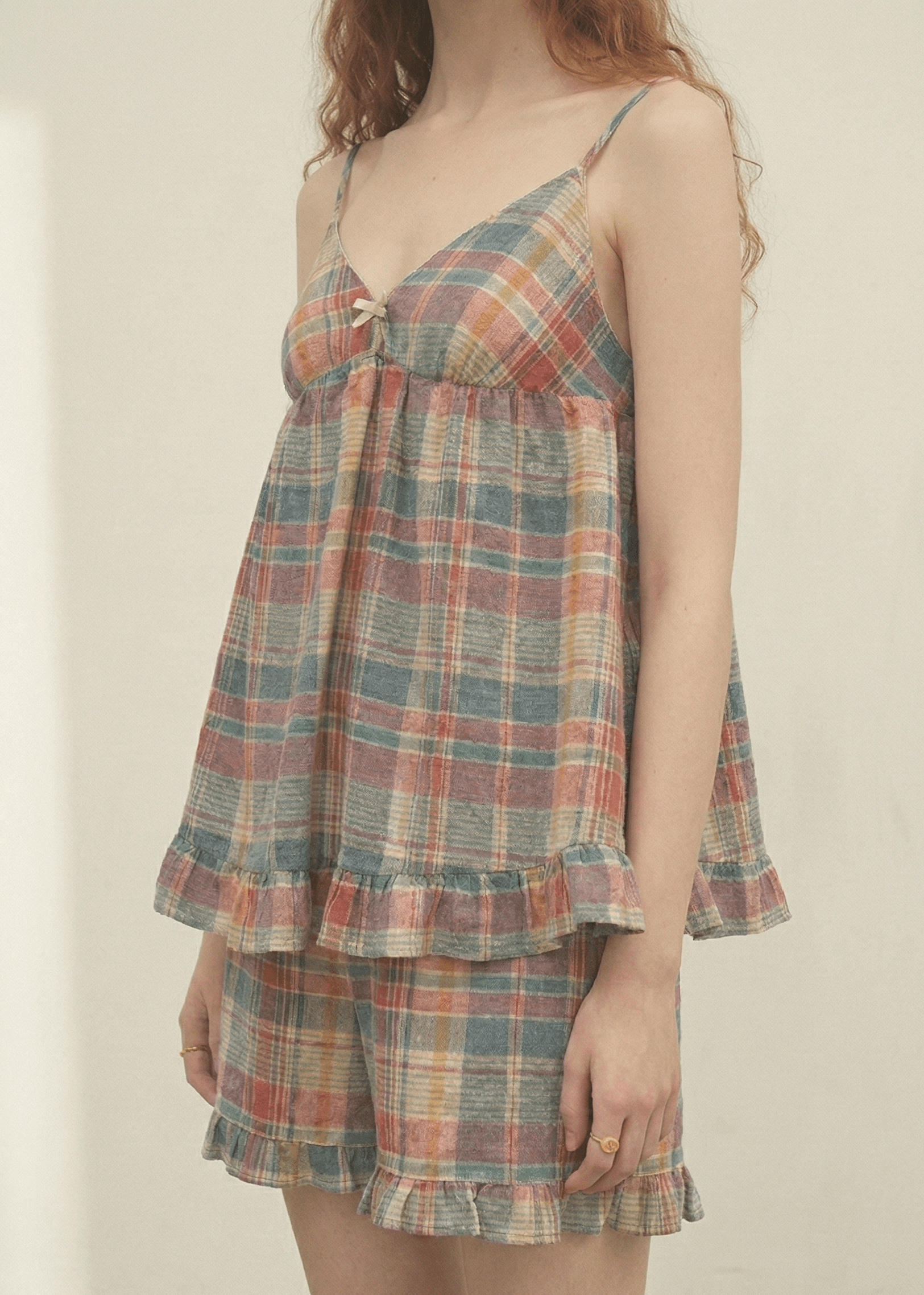 - Ever Lasting - Vintage Inspired Plaid Pajama Dress - Pajamas - Ever Lasting