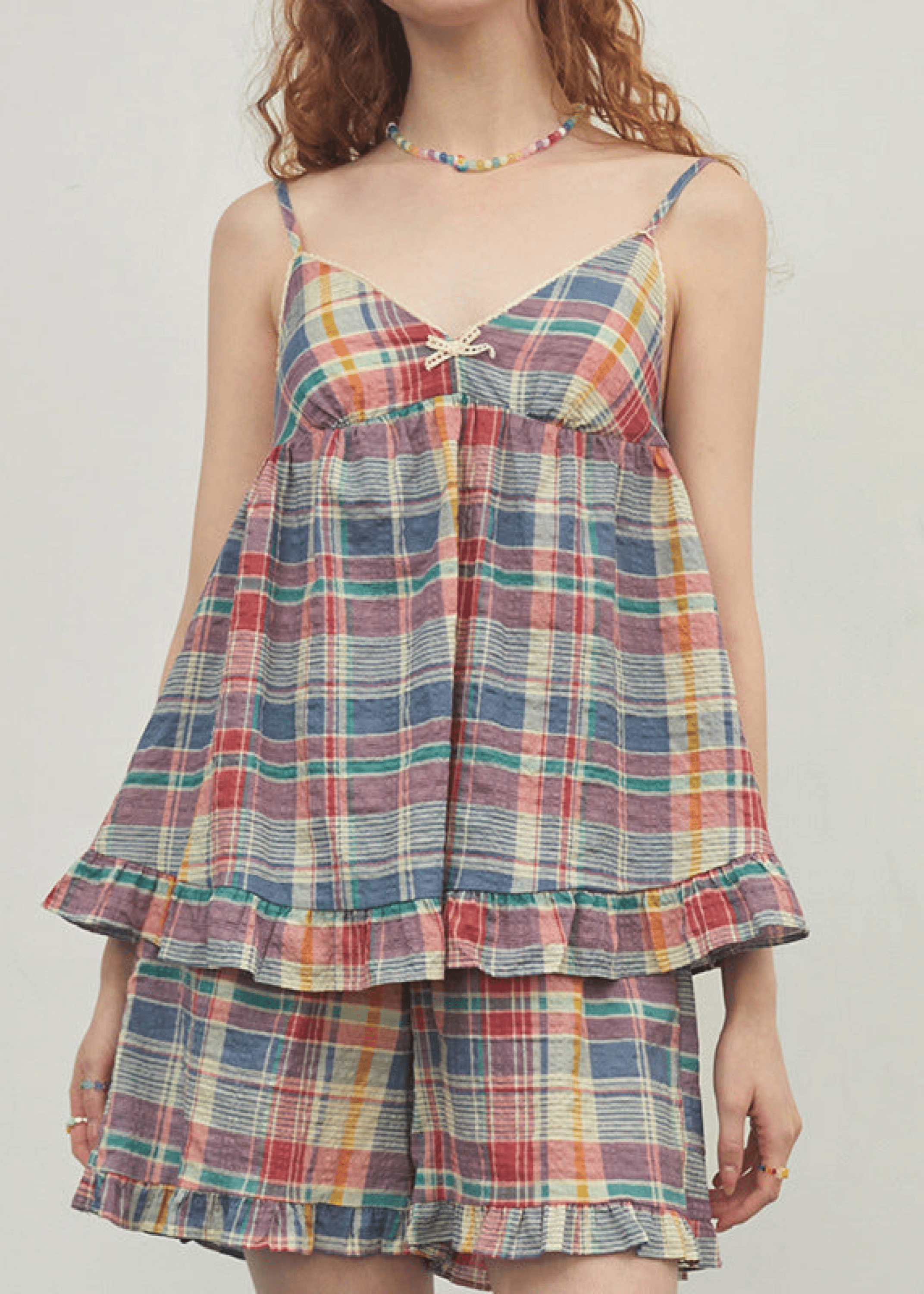 - Ever Lasting - Vintage Inspired Plaid Pajama Dress - Pajamas - Ever Lasting