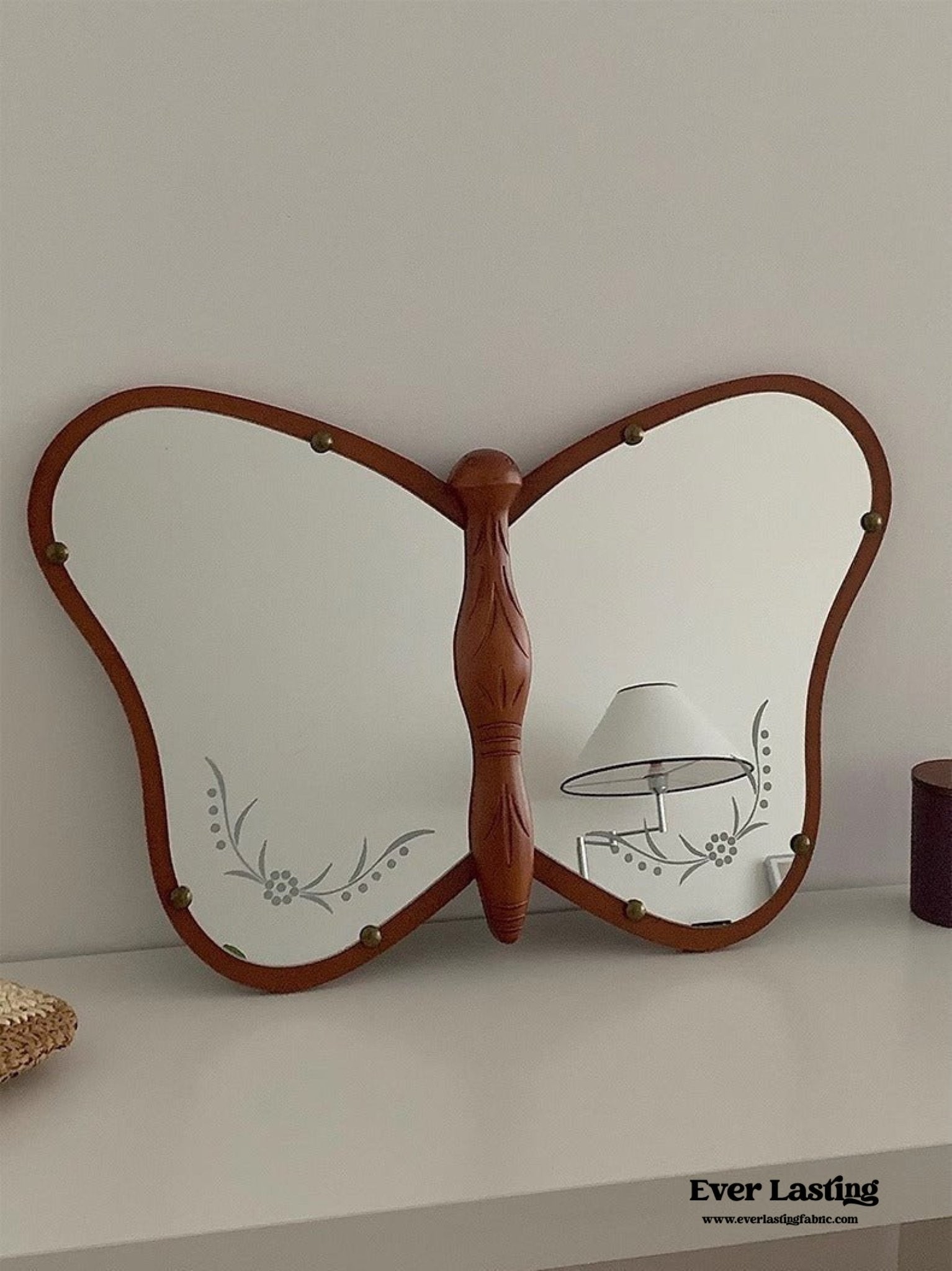 Vintage Wooden Butterfly Mirror - Ever Lasting