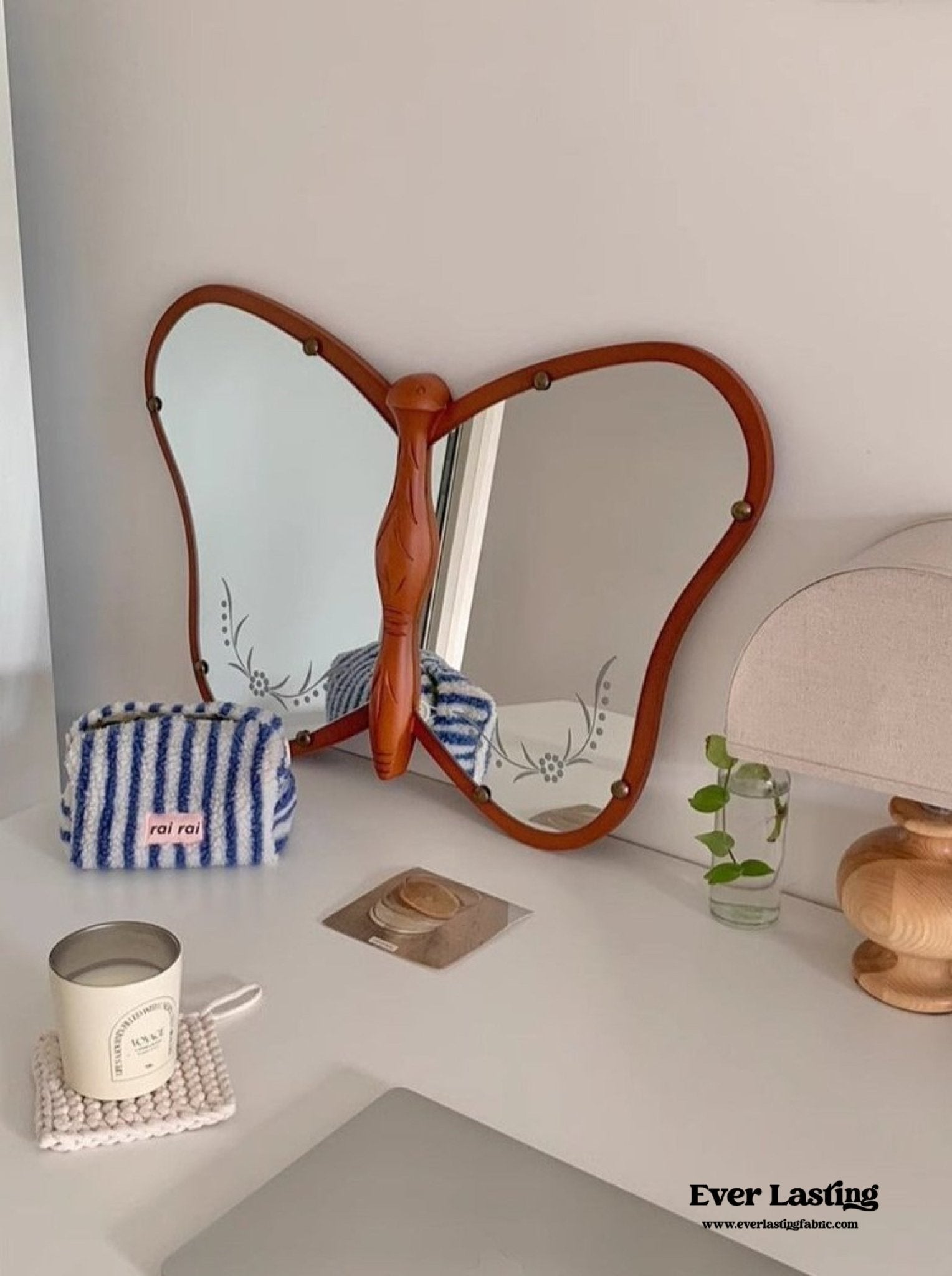Vintage Wooden Butterfly Mirror - Ever Lasting
