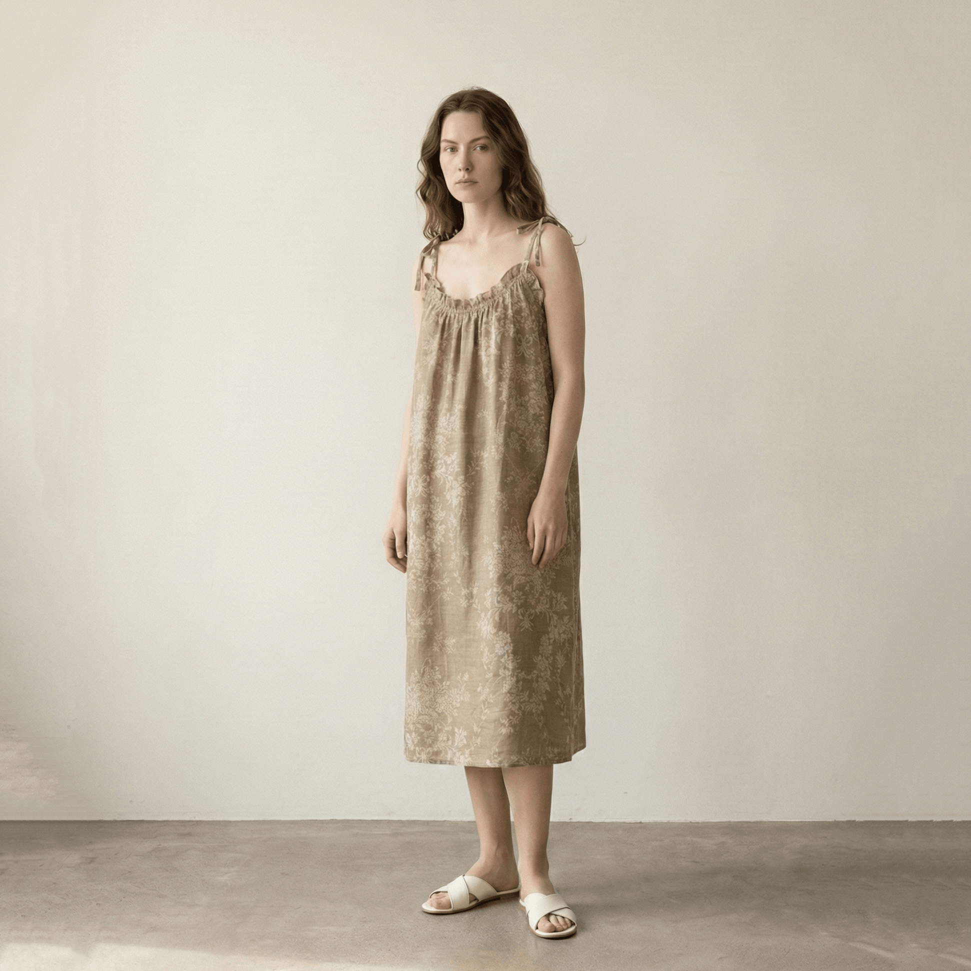 - Ever Lasting - Viola Sleeveless Ruffle Floral Nightwear/ Blue - Pajamas - Ever Lasting