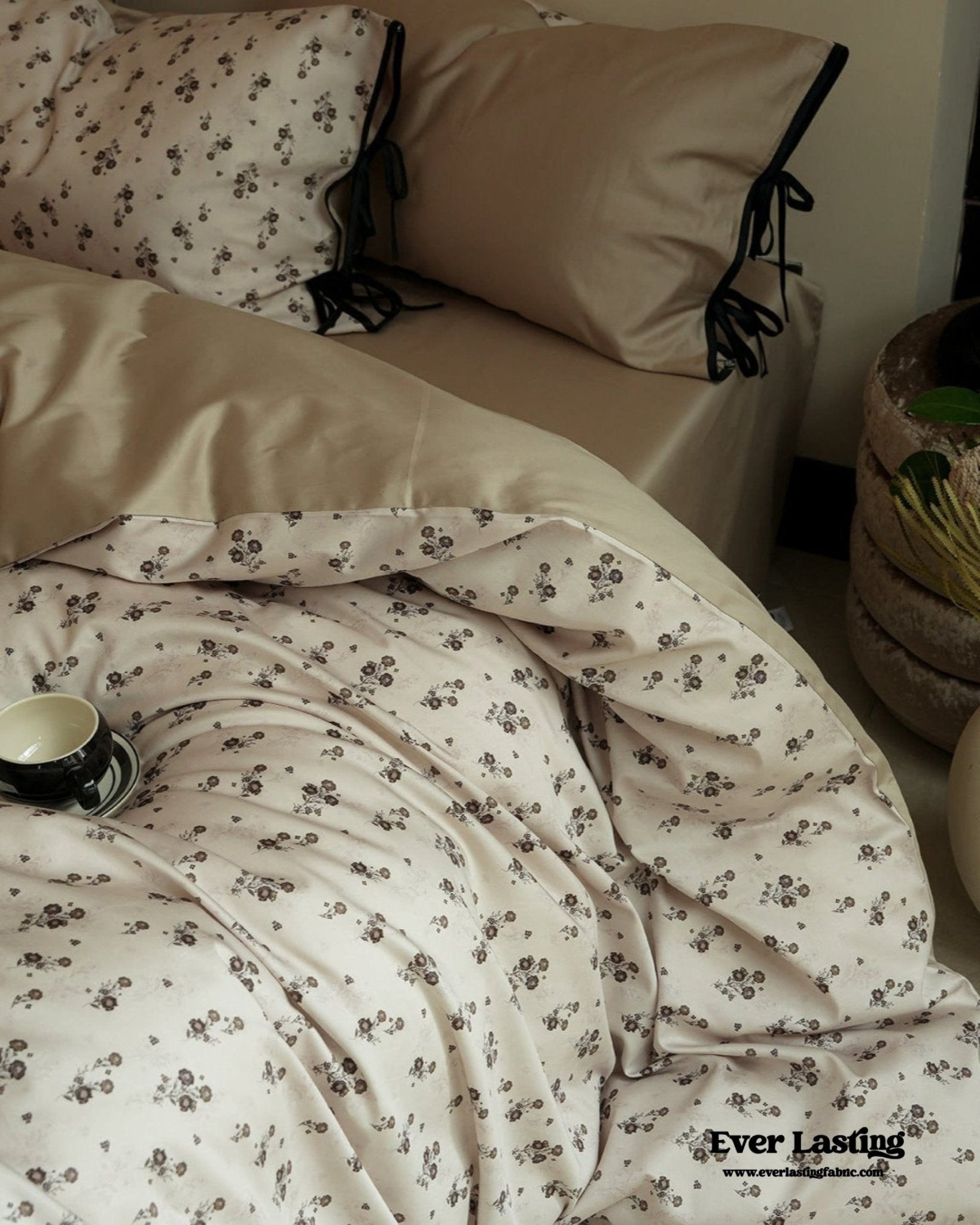 Violetta Silky Cottage Floral Bedding Bundle - Ever Lasting